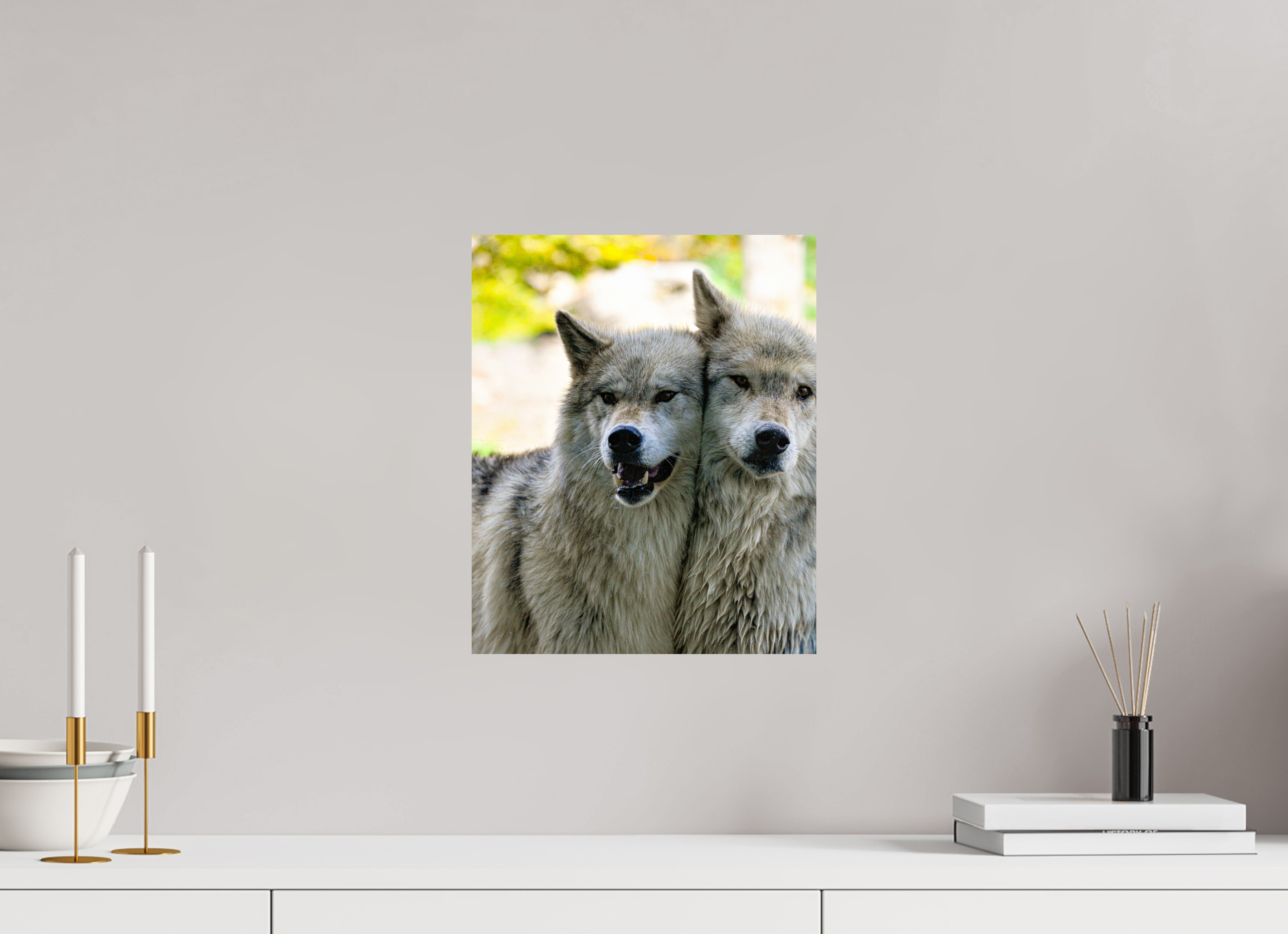 12 x 14.6″, PHOTO PAPER Wolf Friends