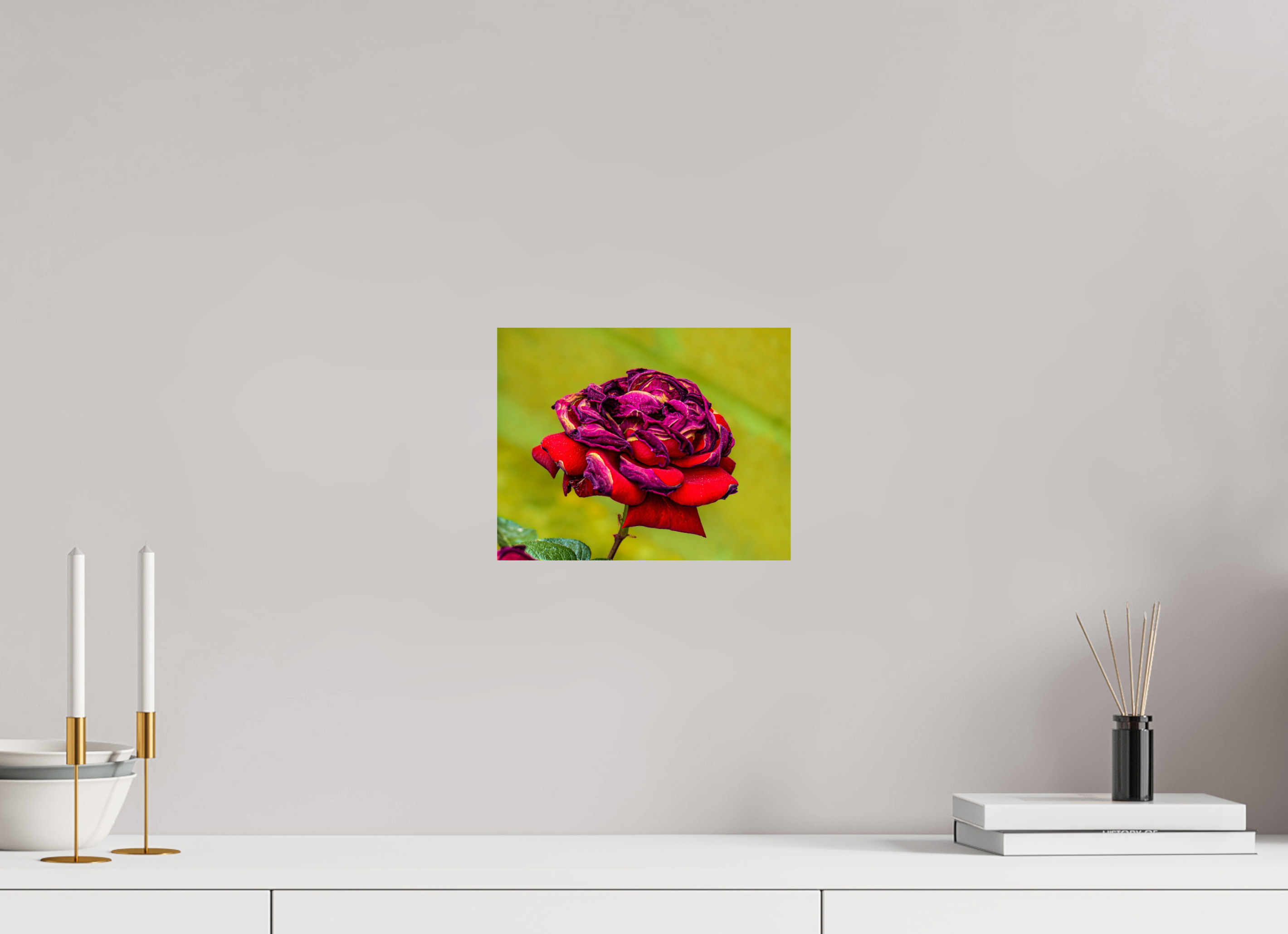 10.1 x 8″, METAL Red Rose
