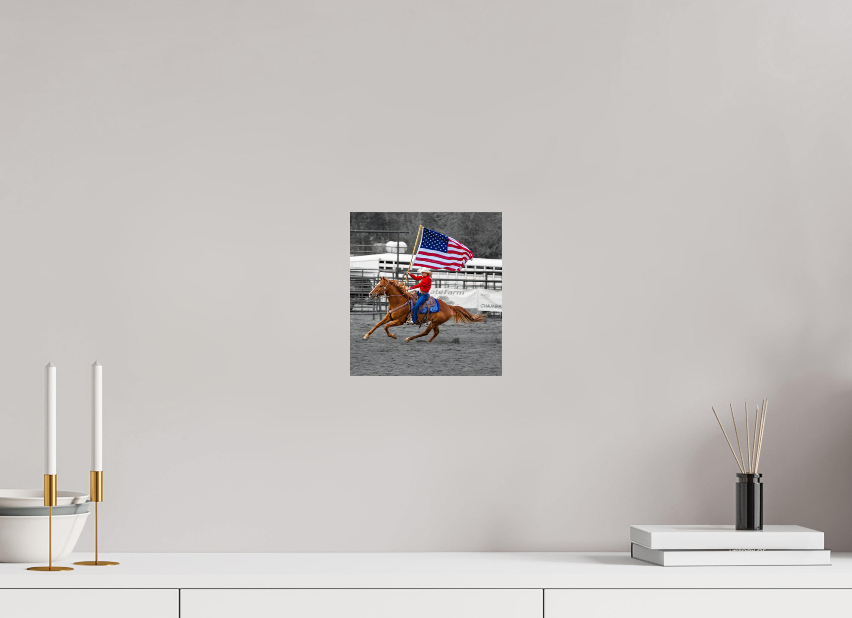 8 x 8.6″, PHOTO PAPER America 250 Flag Rider 14