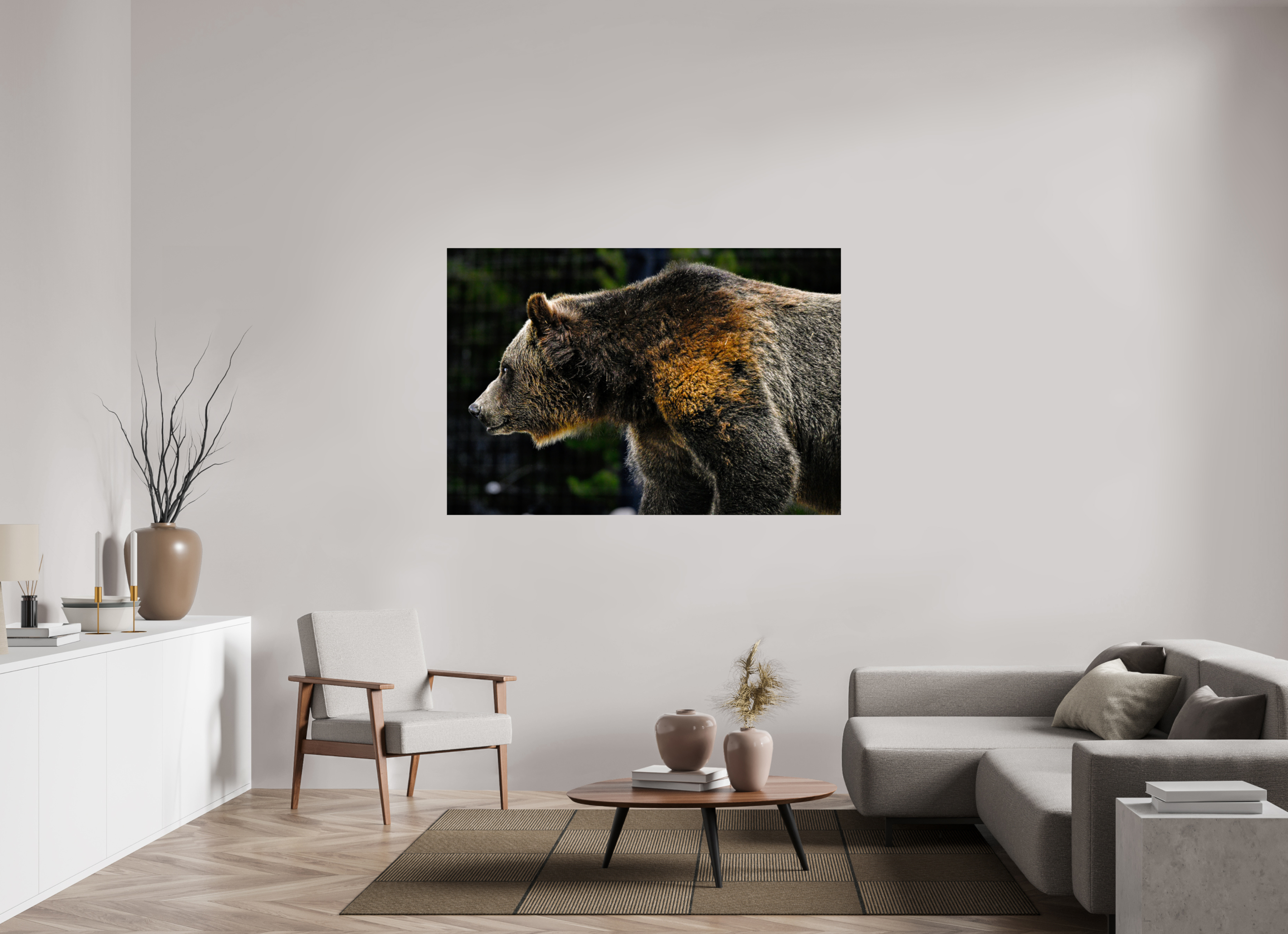 63.5 x 43″, PHOTO PAPER Bear