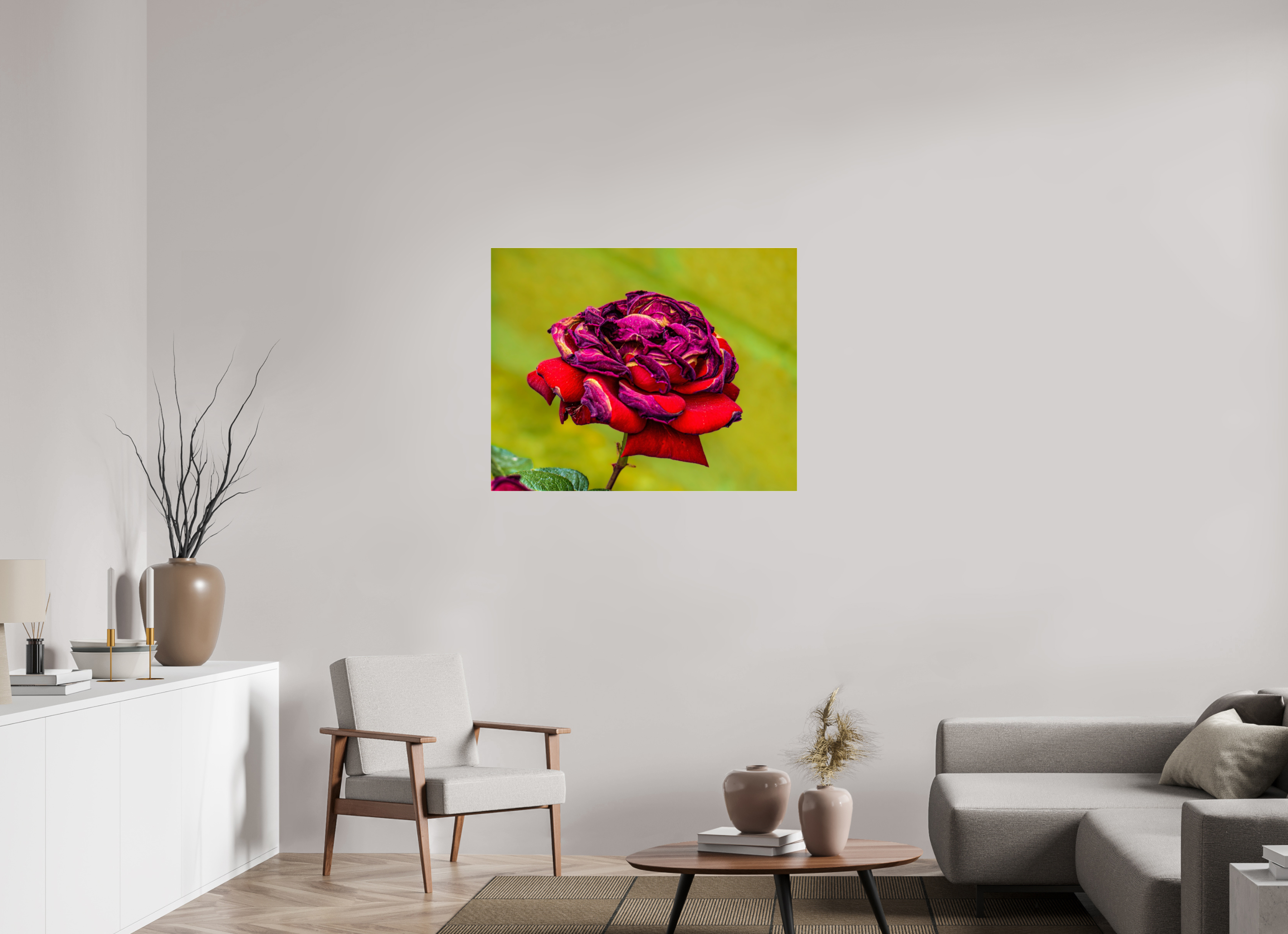 39 x 31″, ACRYLIC Red Rose