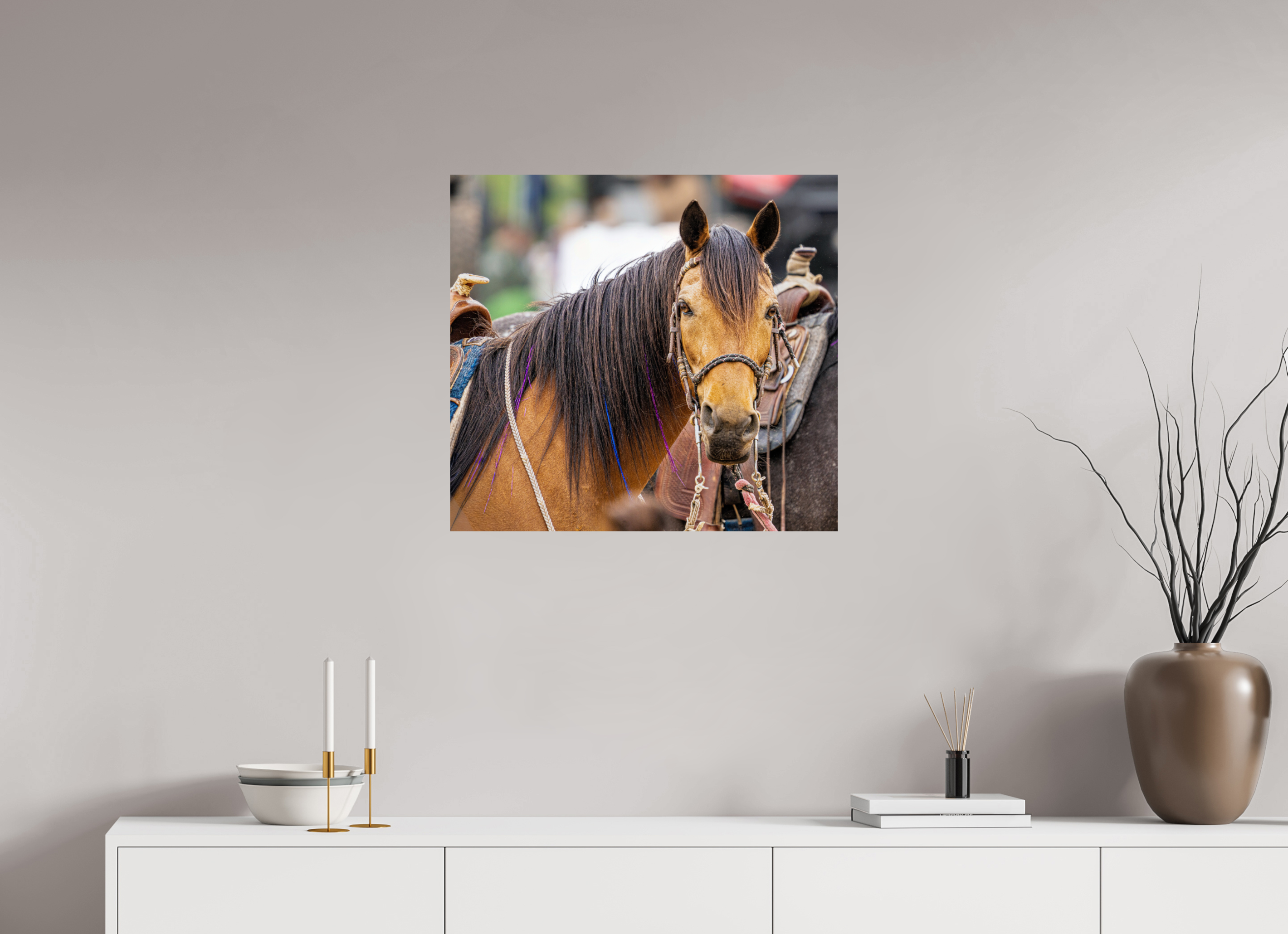 26.1 x 24″, METAL Pack Horse Portrait 11 Web Exclusive