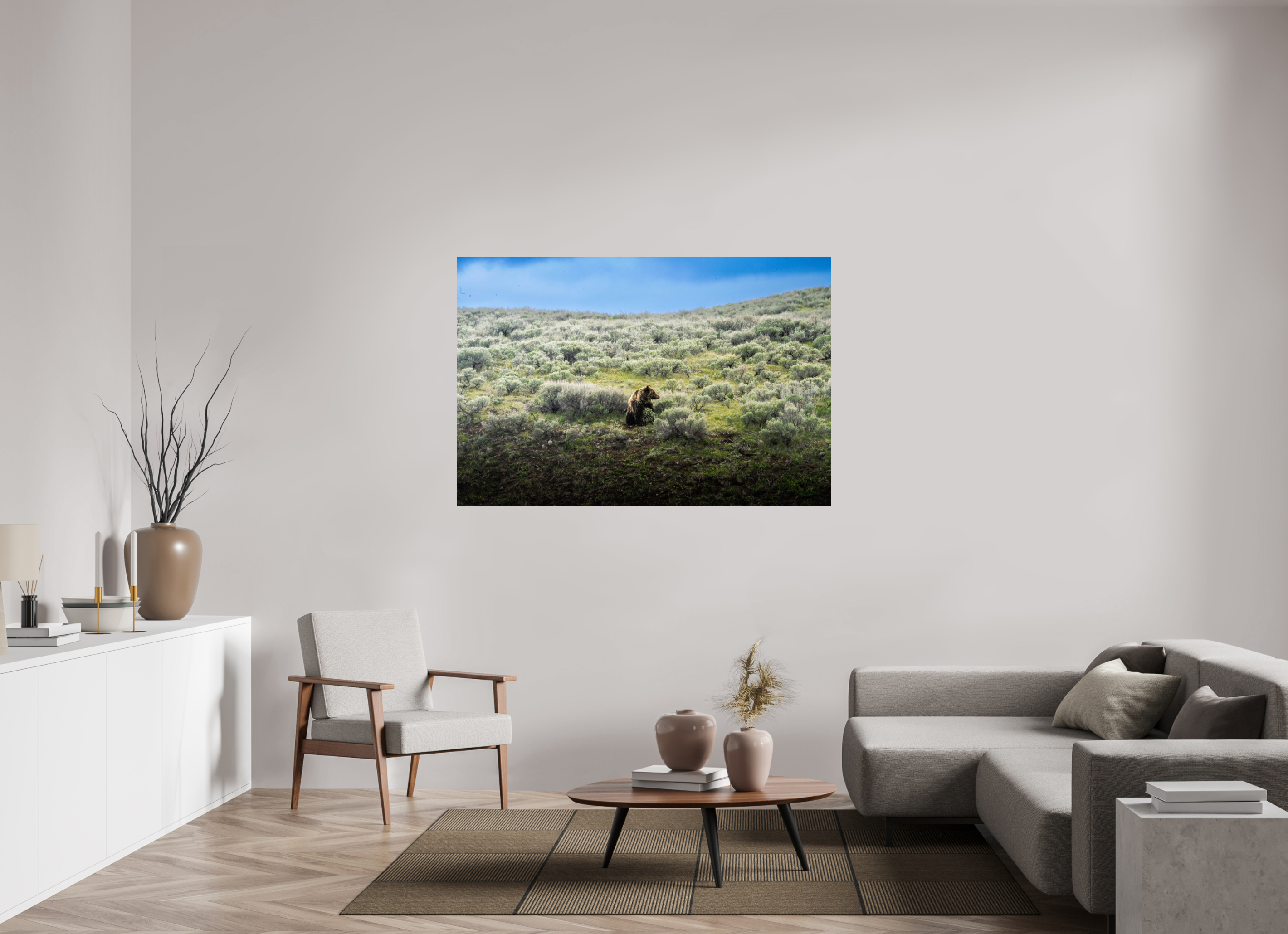 60 x 40″, METAL Bear