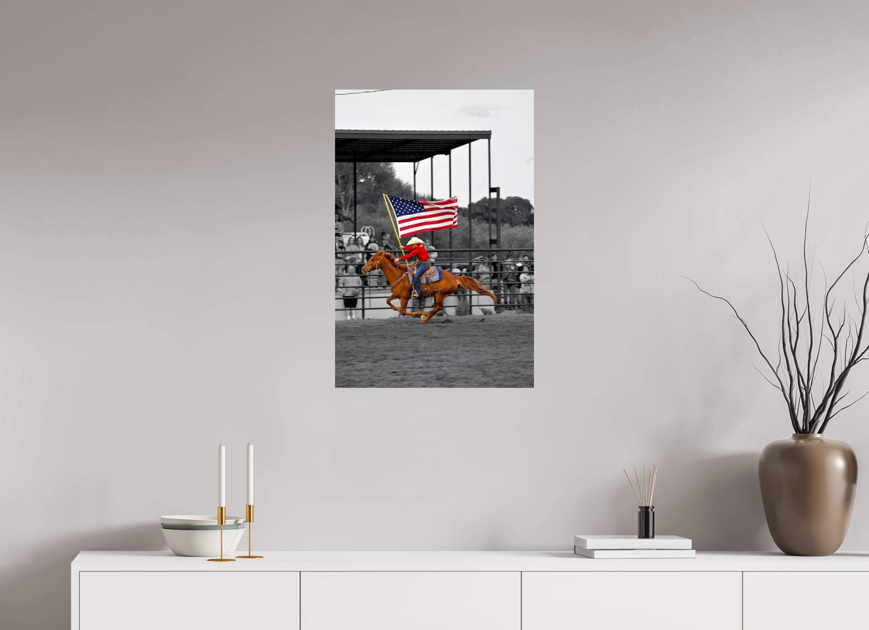 20 x 30″, PHOTO PAPER America 250 Flag Rider 8
