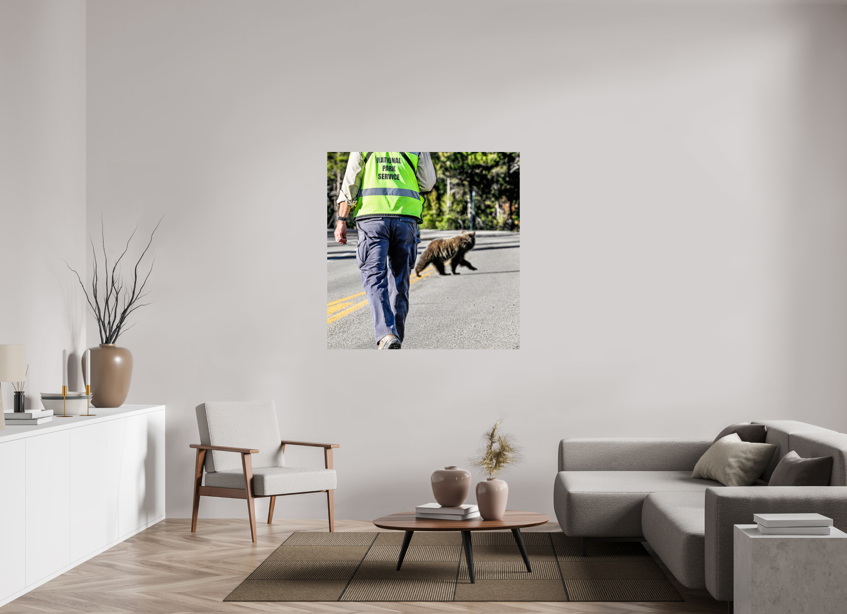 47 x 48.2″, METAL Bear