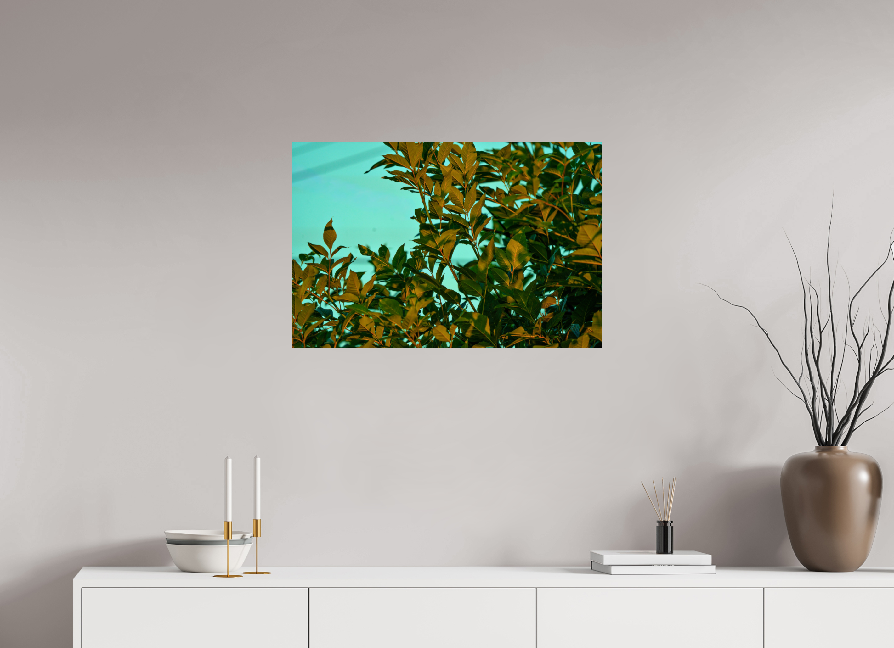 30 x 20″, ACRYLIC Leaves