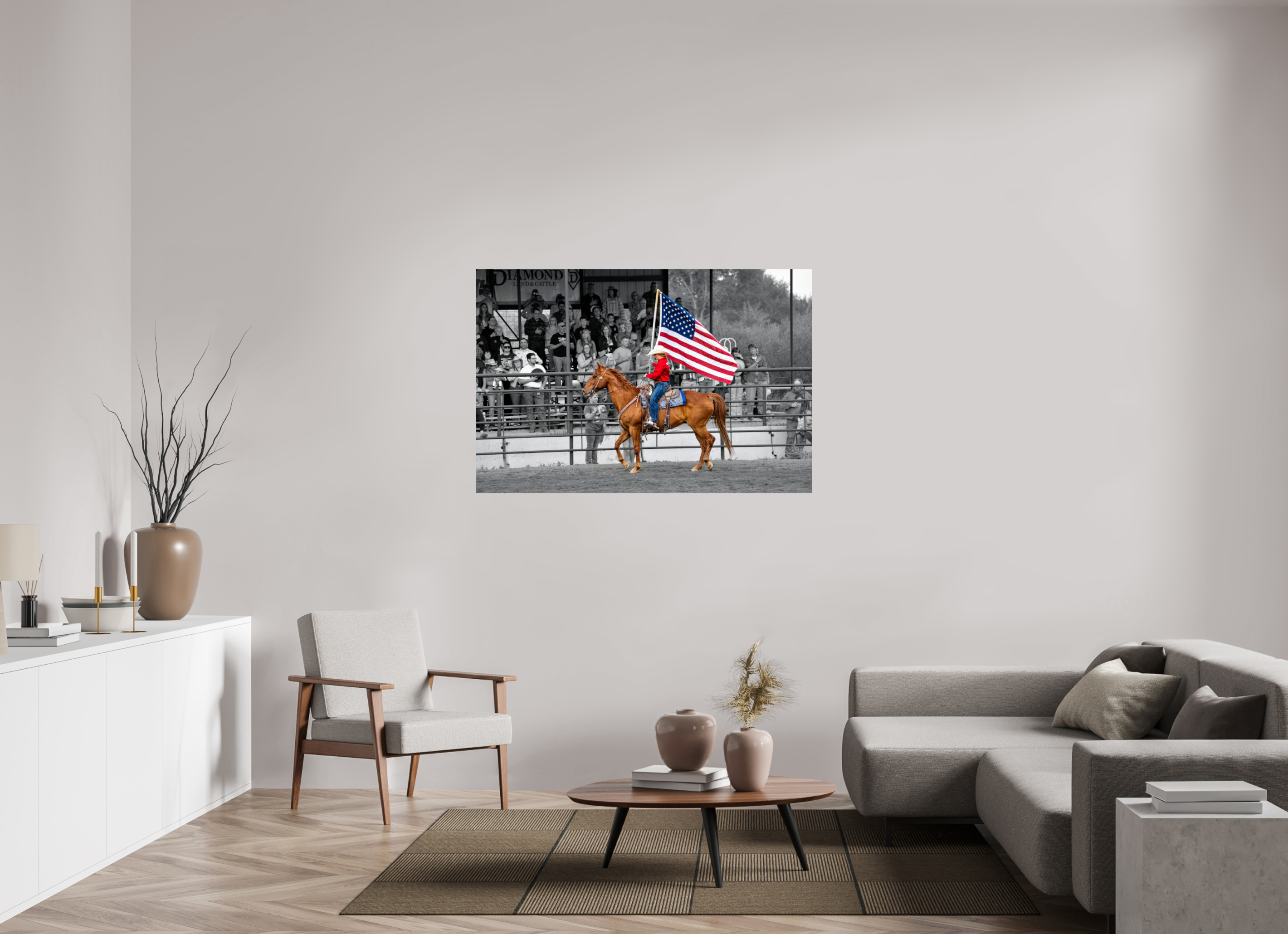 54 x 36″, METAL America 250 Flag Rider 2