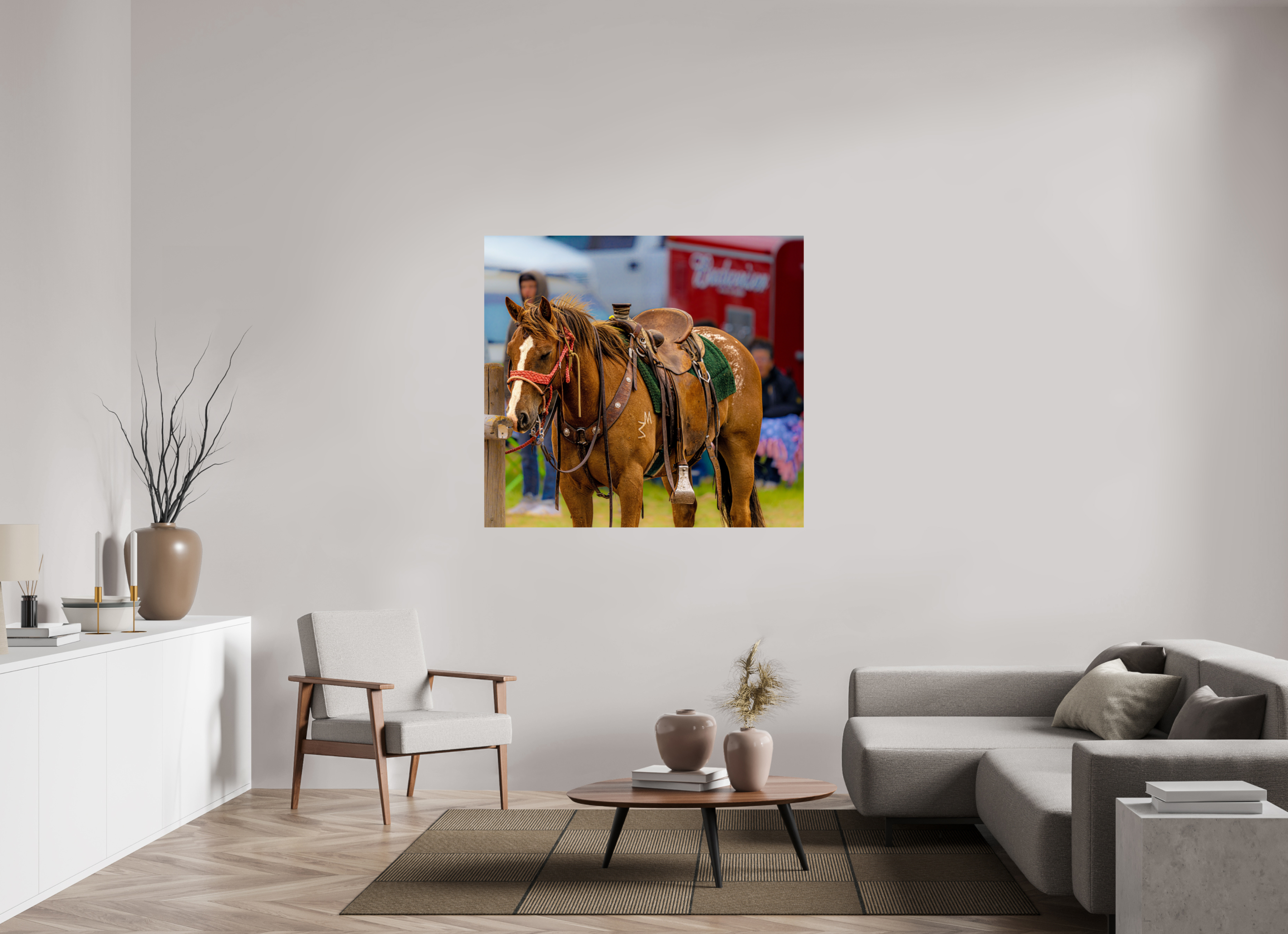 51.5 x 47″, PHOTO PAPER Pack Horse Portrait 18 Web Exclusive