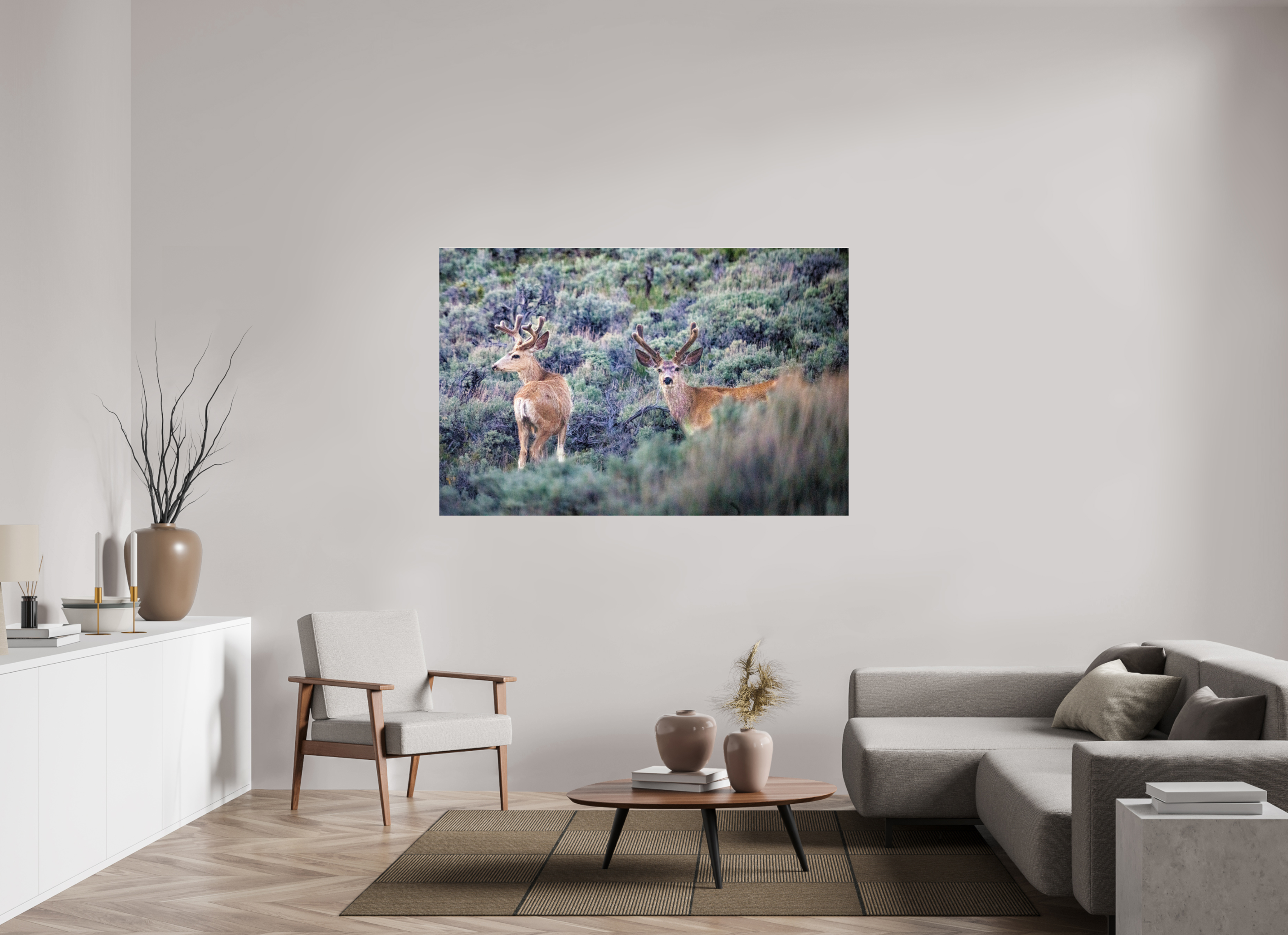 65.8 x 43″, ACRYLIC Deer