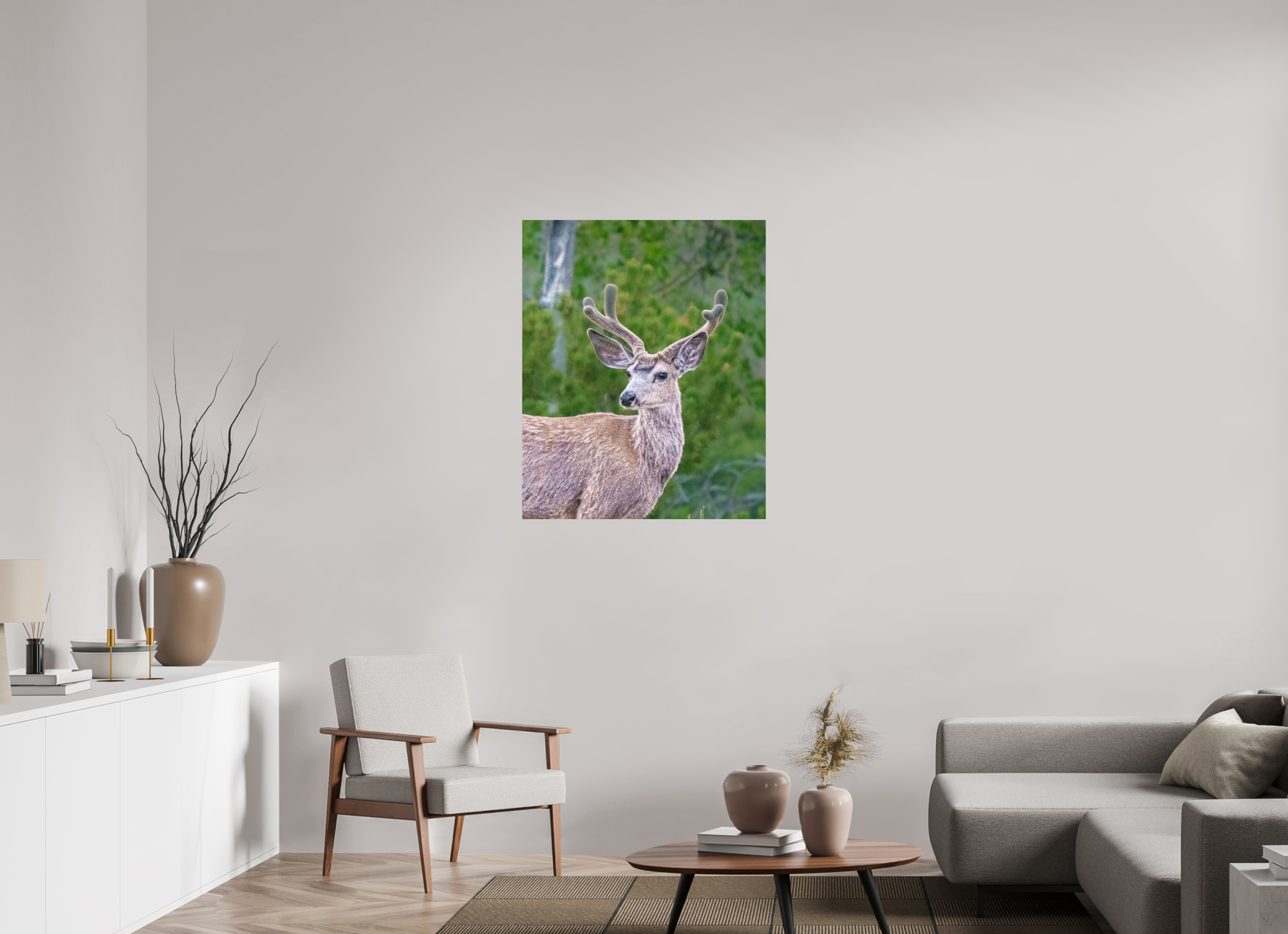 31 x 38.1″, METAL Deer