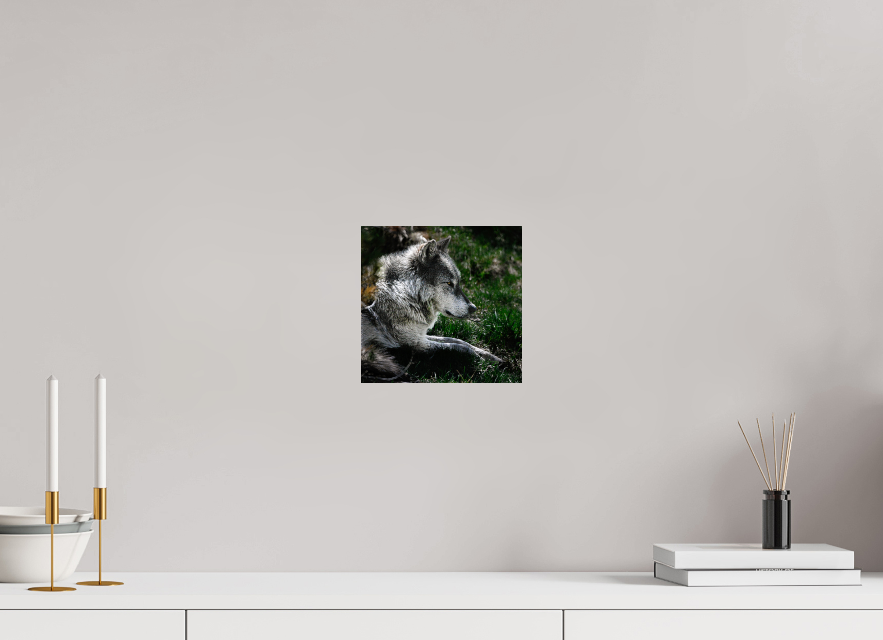 8.2 x 8″, PHOTO PAPER Wolf Side Profile