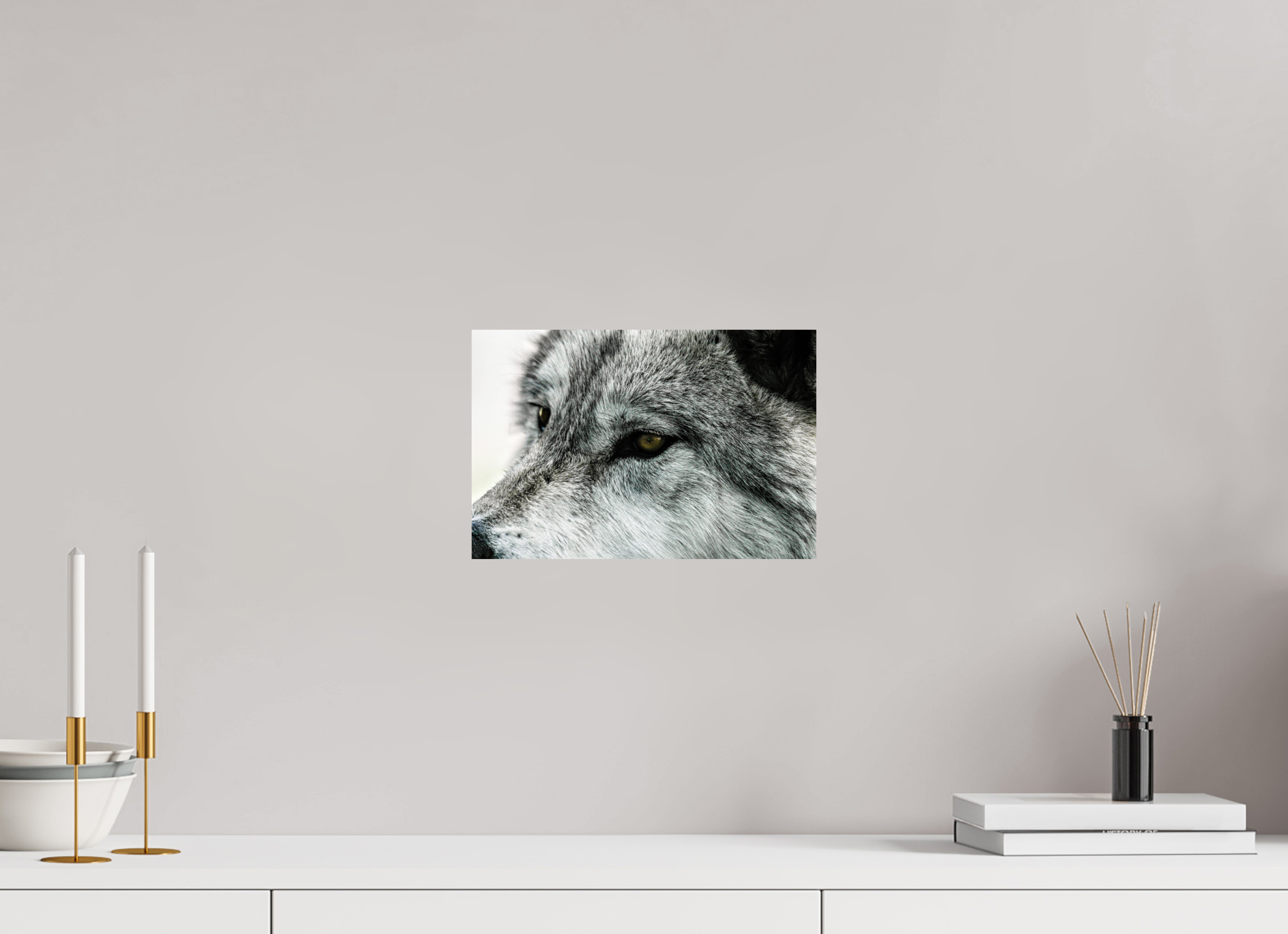 12 x 8″, PHOTO PAPER Wolf Close Up