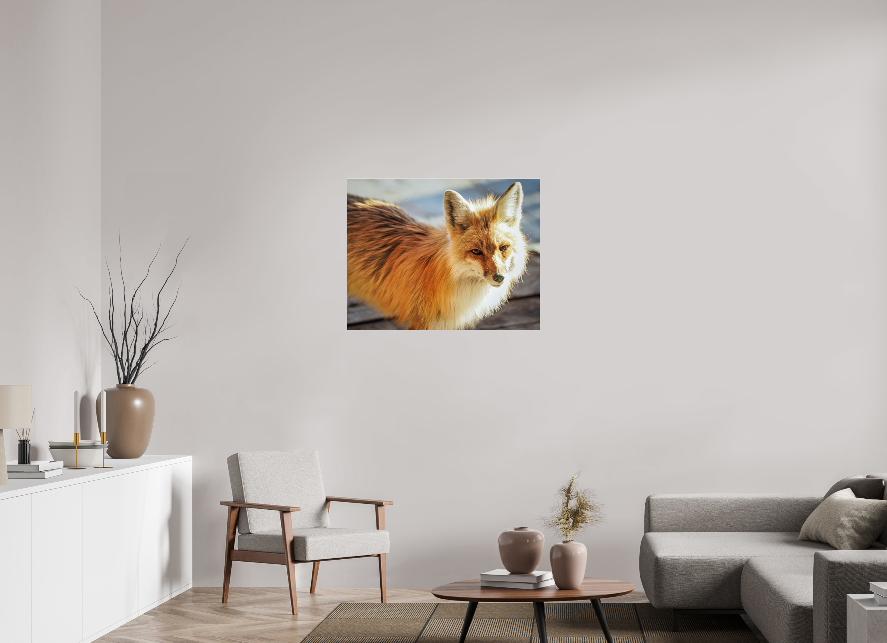 35.6 x 28″, ACRYLIC Fox