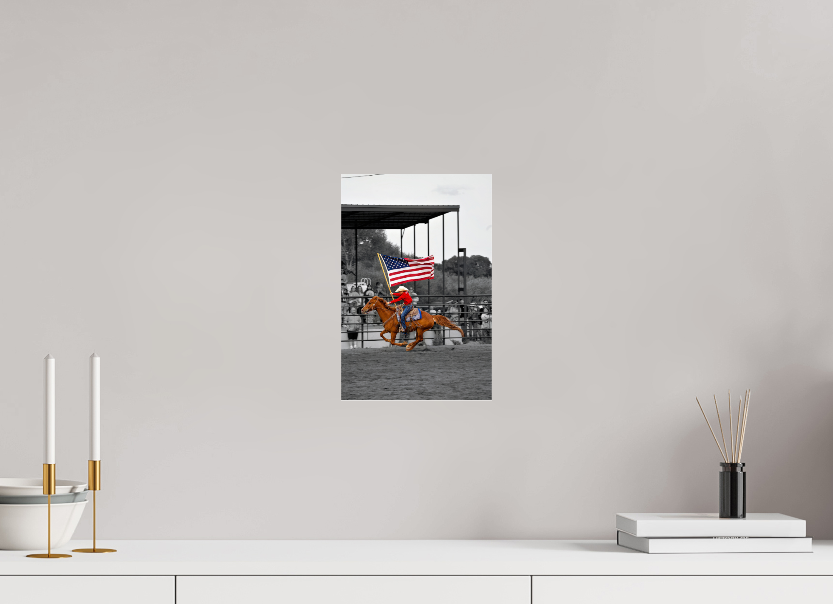 8 x 12″, ACRYLIC America 250 Flag Rider 8