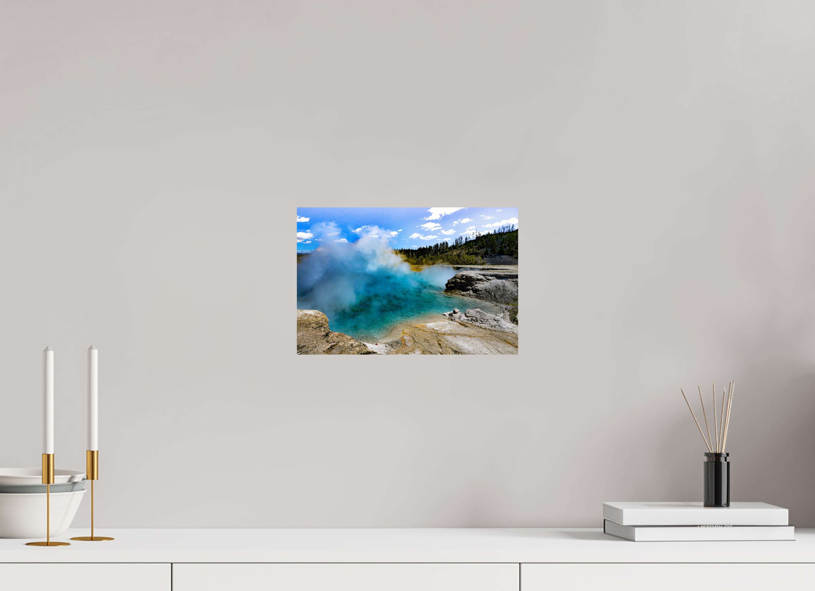 12 x 8″, METAL Yellowstone