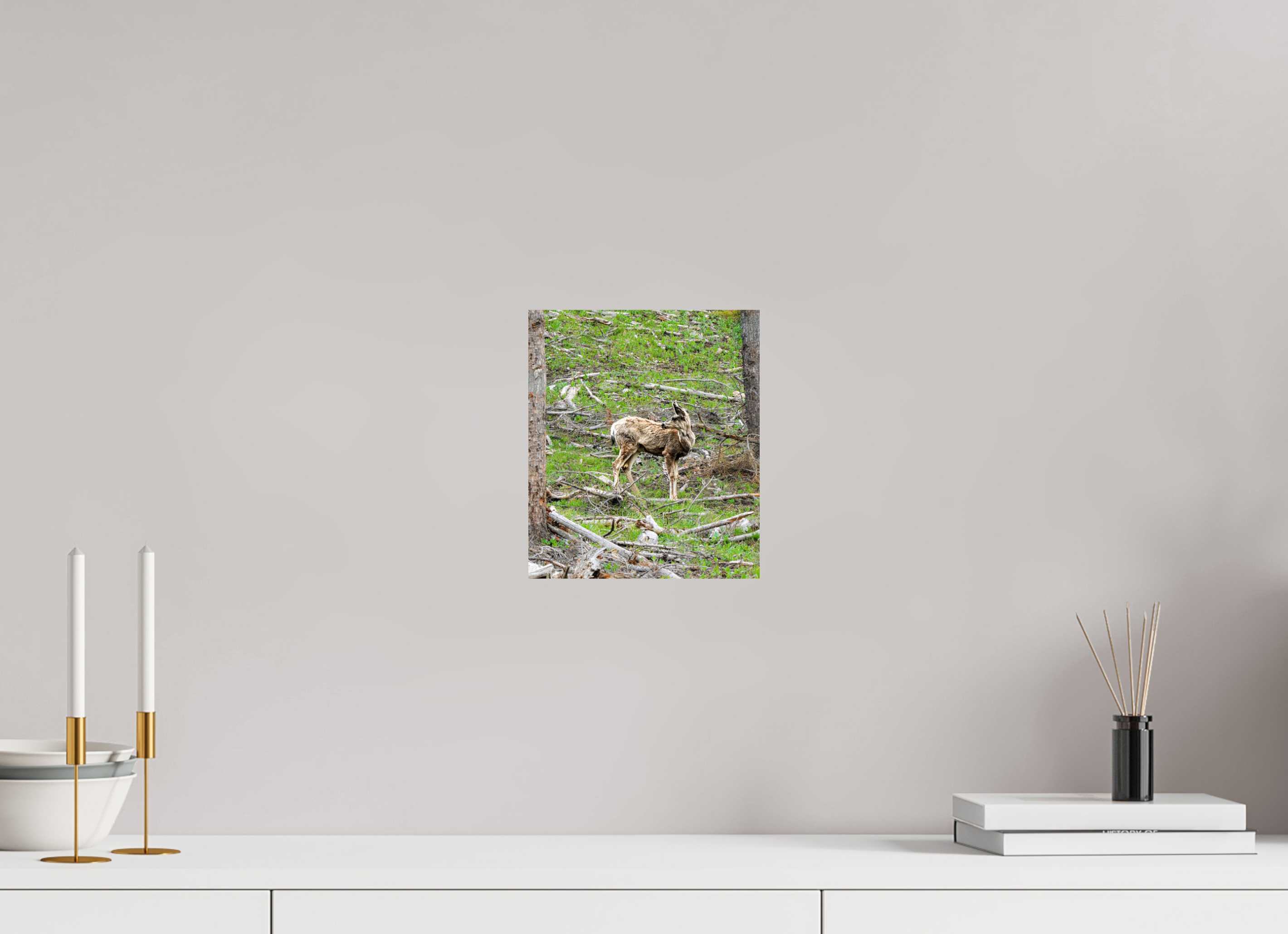 8 x 9.3″, METAL Deer