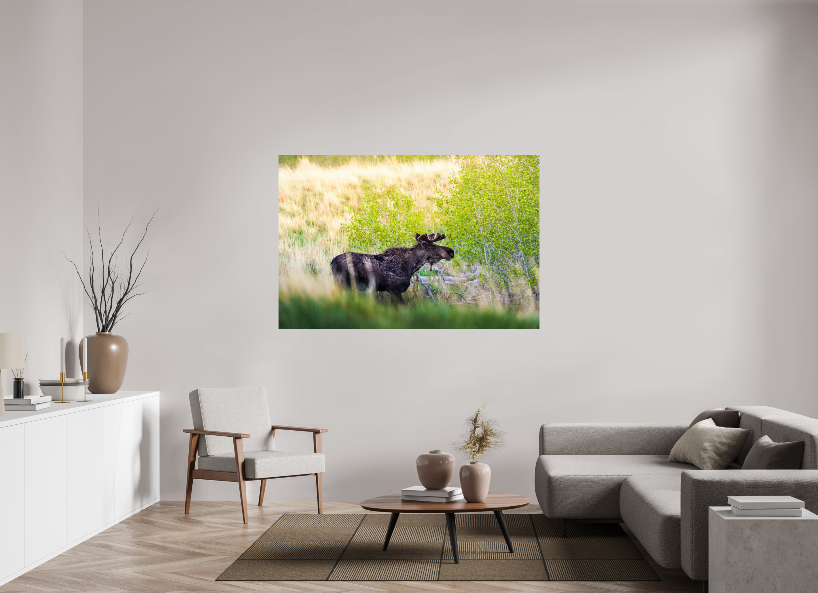 66 x 44″, METAL “Peek A Boo” Moose
