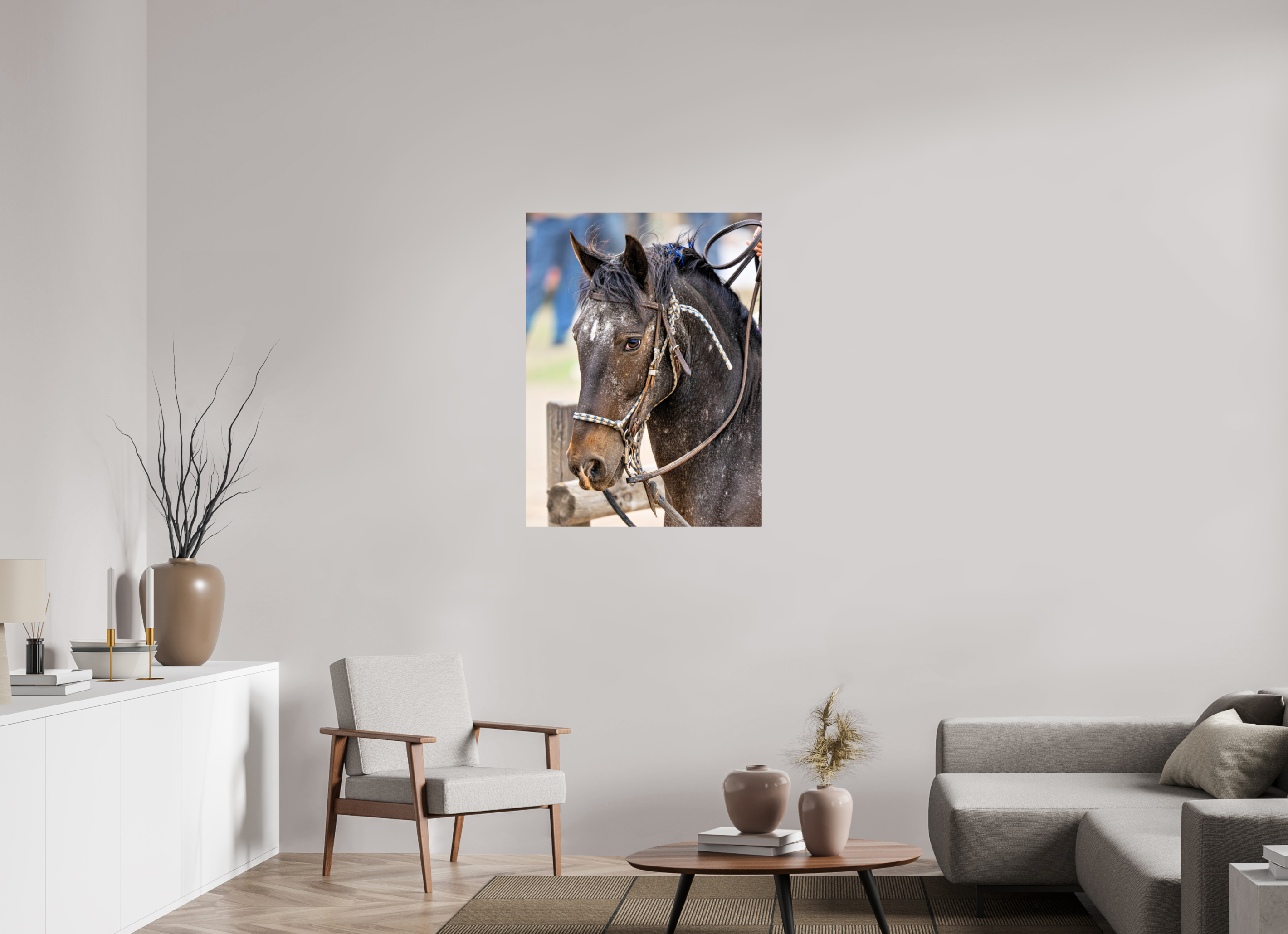 30 x 40″, METAL Pack Horse Portrait 1