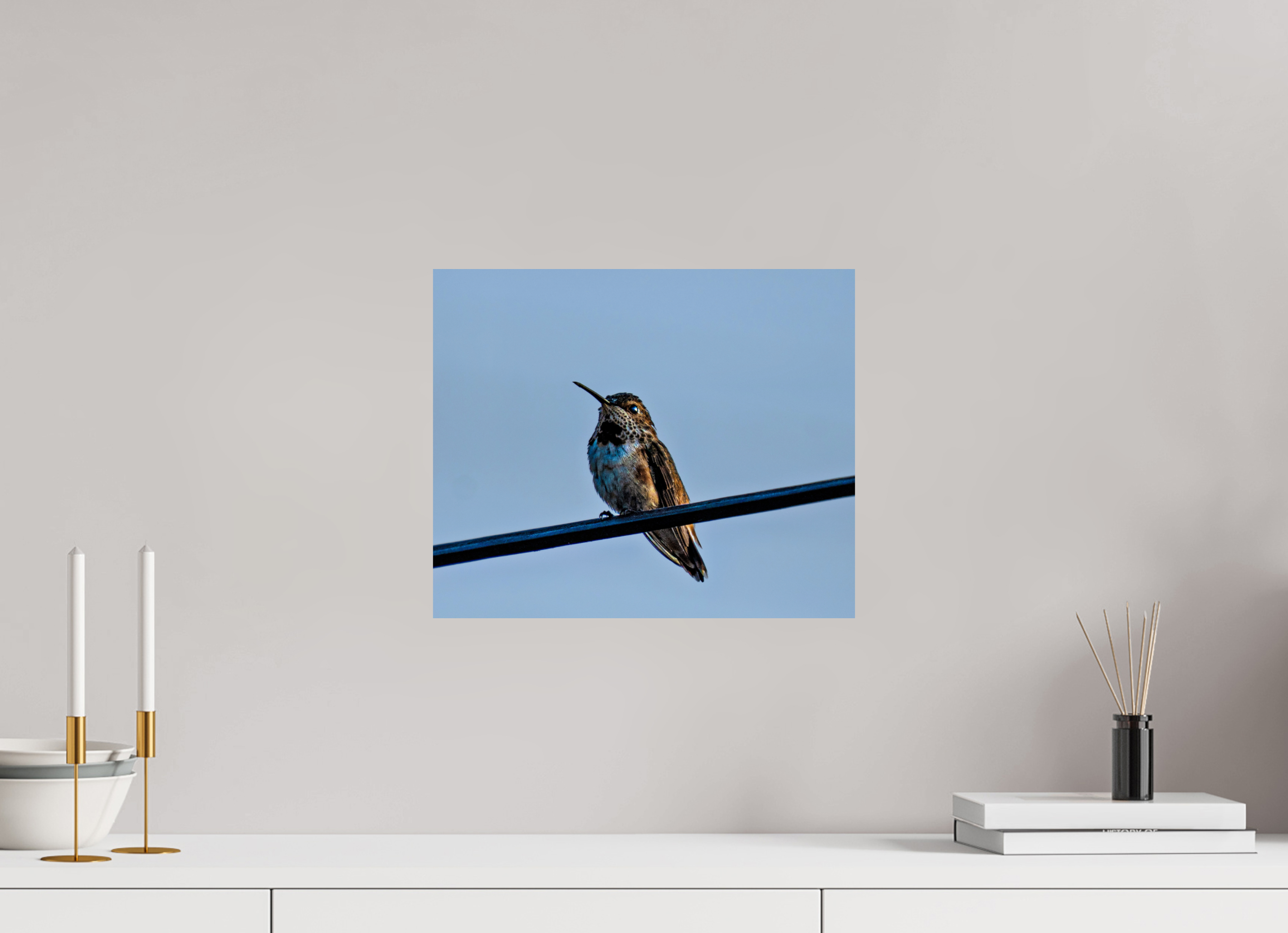 14.5 x 12″, METAL Hummingbird