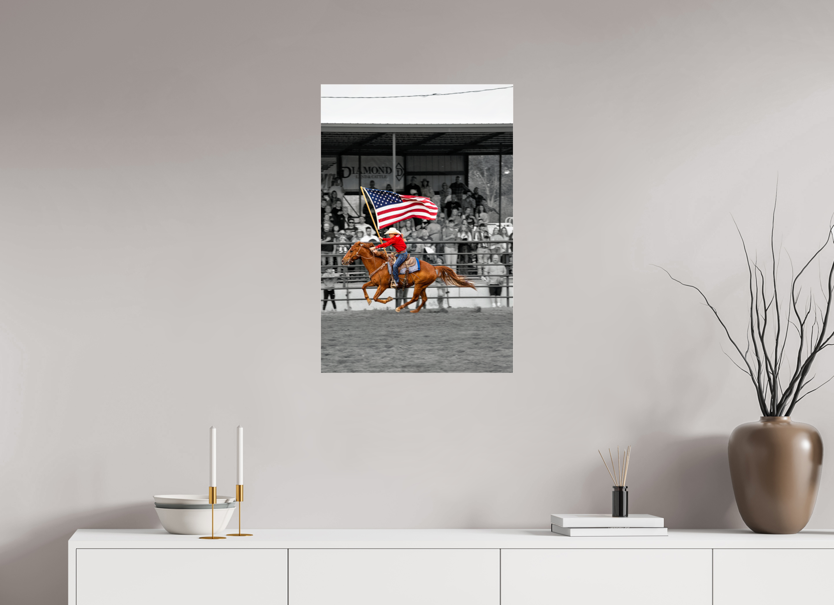 20 x 30″, ACRYLIC America 250 Flag Rider 11