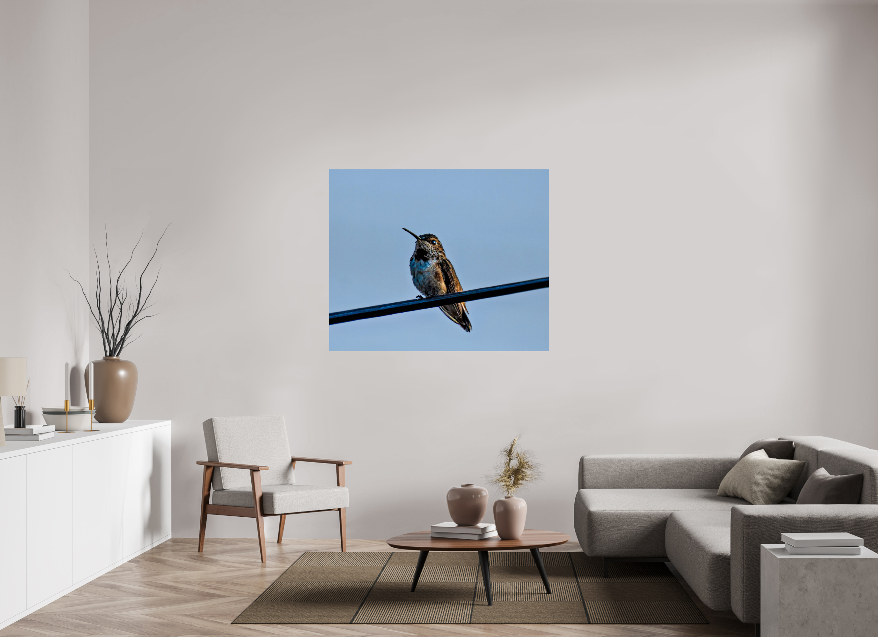 52 x 43″, PHOTO PAPER Hummingbird
