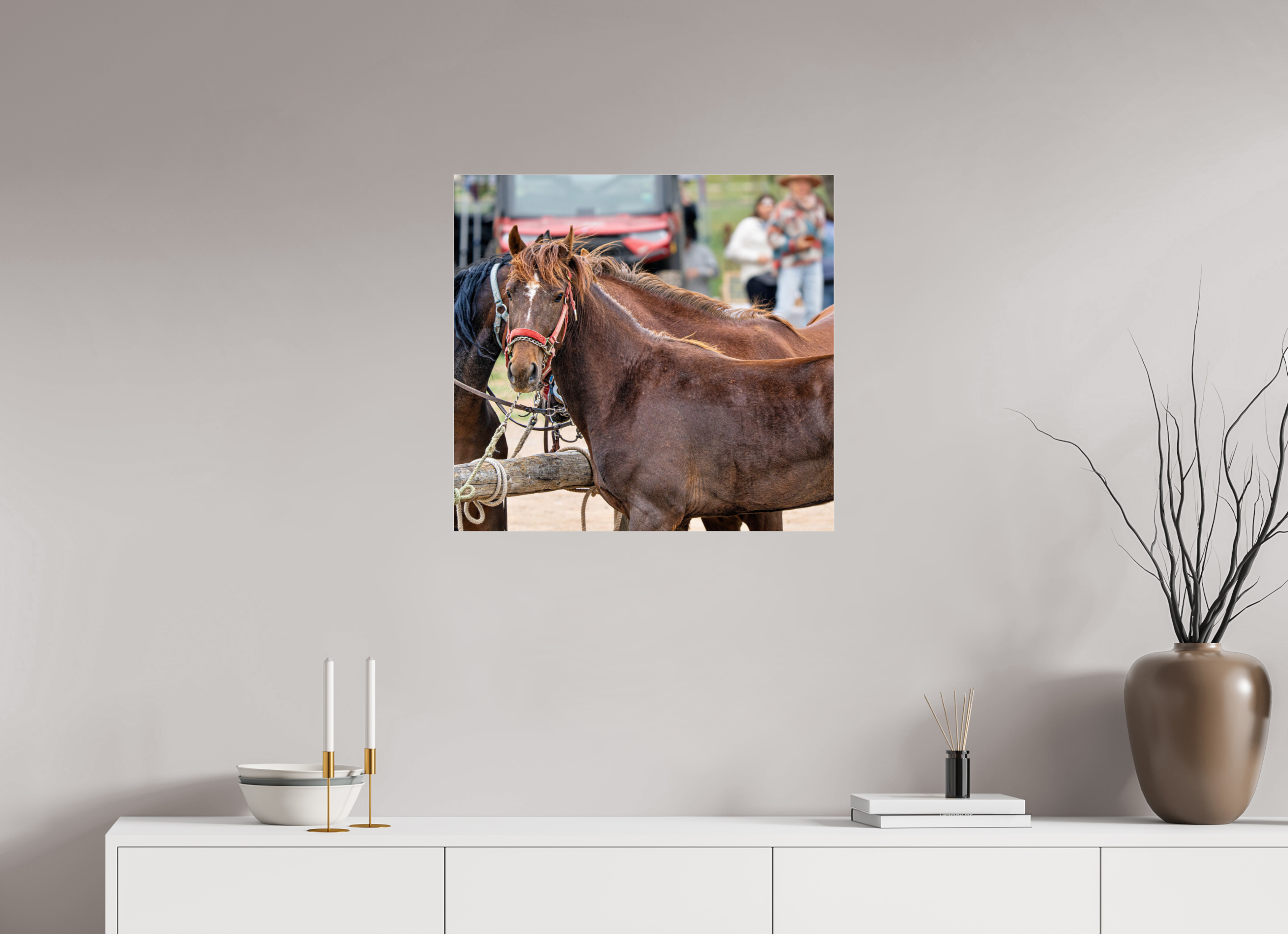 25.6 x 24″, ACRYLIC Pack Horse Portrait 10 Web Exclusive