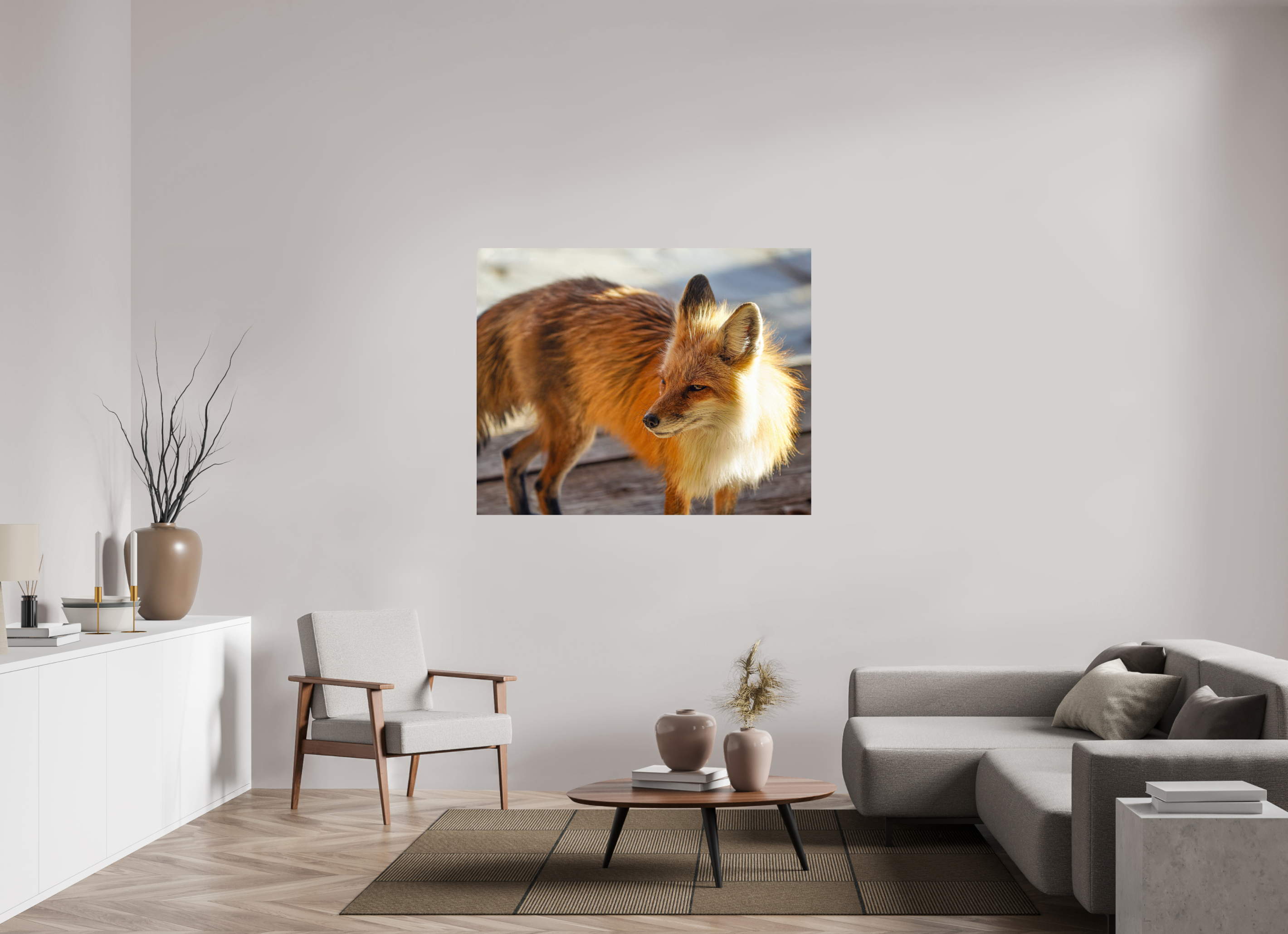 53.9 x 43″, PHOTO PAPER Fox