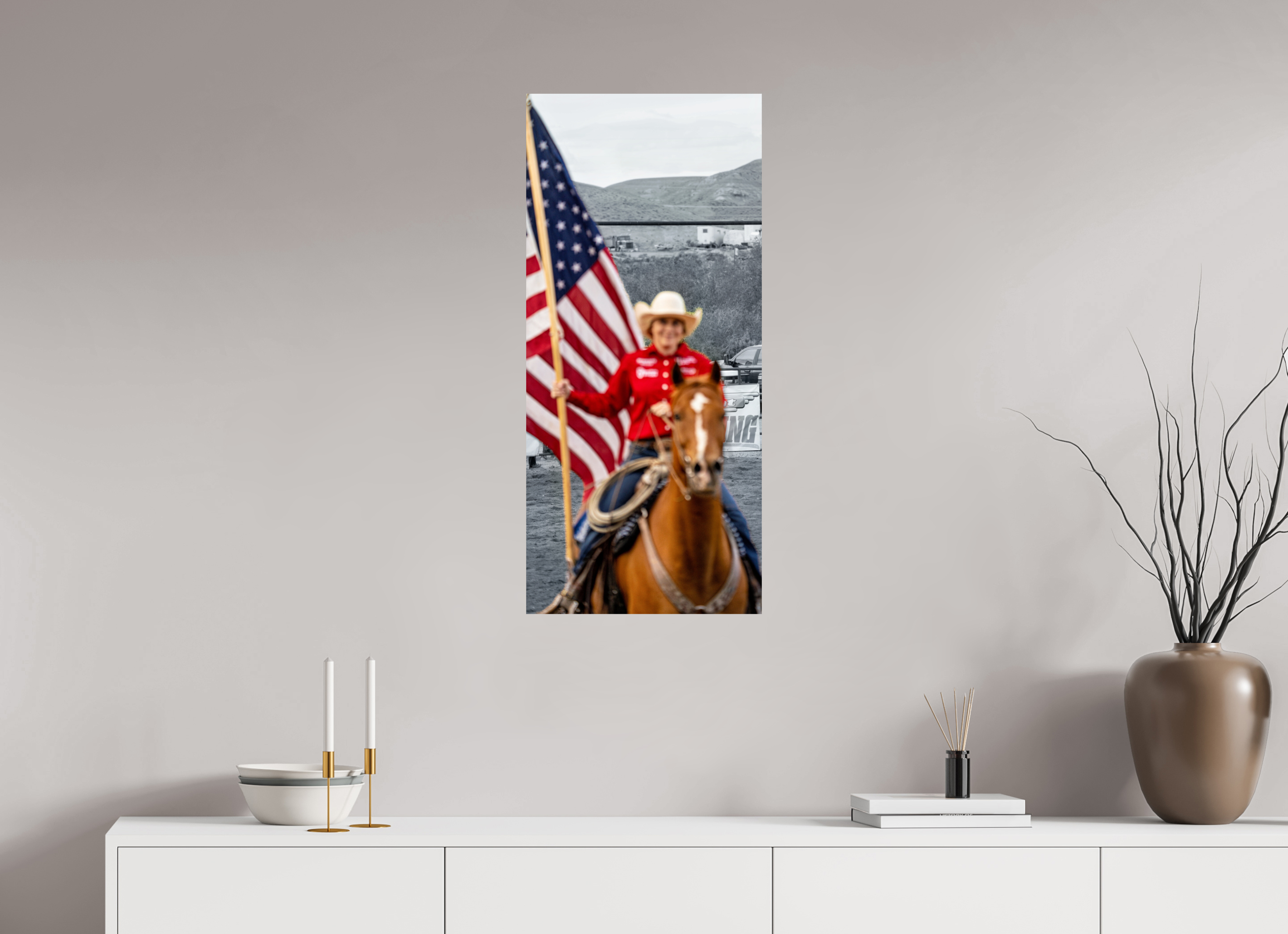 16 x 35.3″, PHOTO PAPER America 250 Flag Rider 3