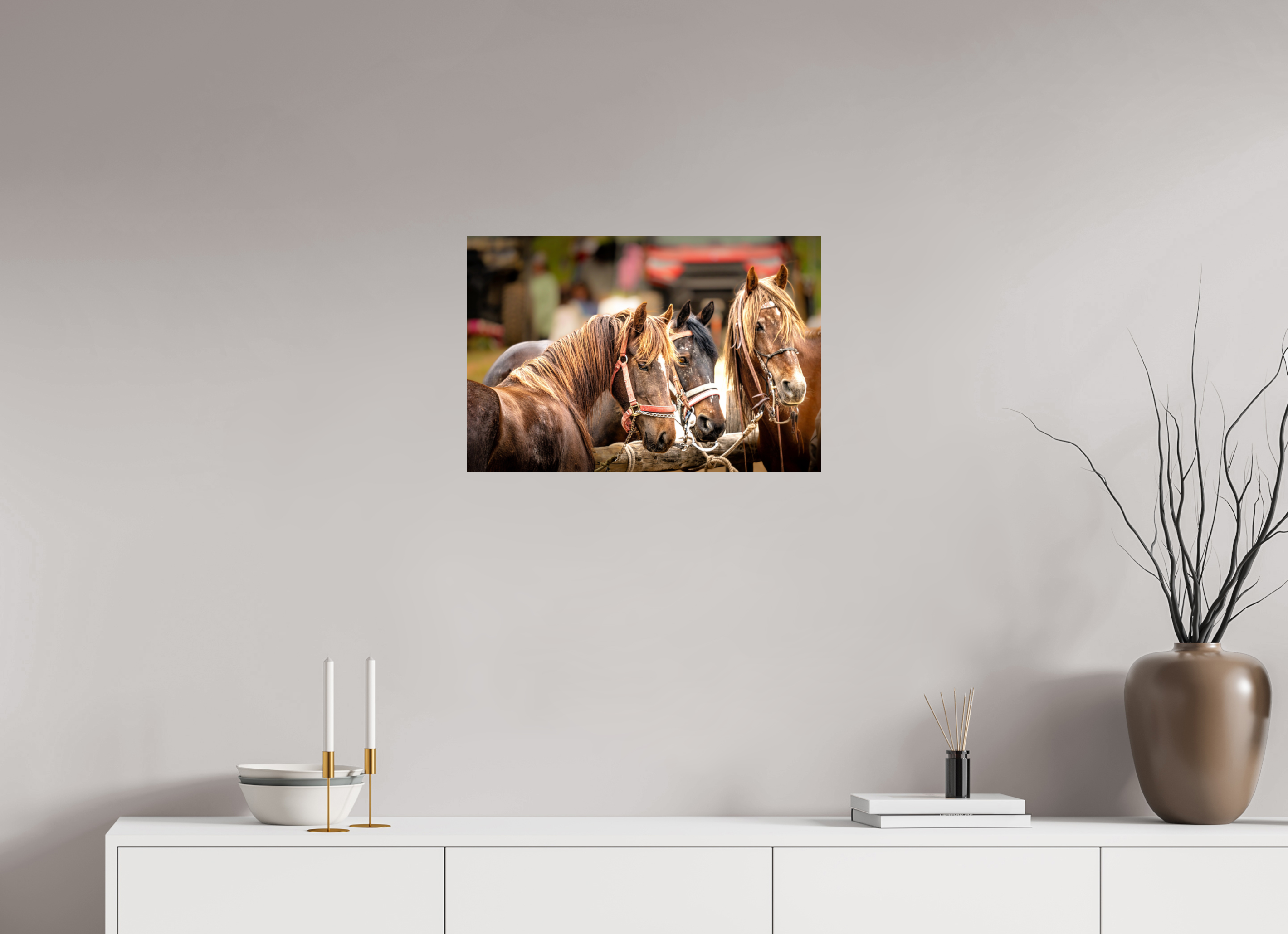 24 x 16″, PHOTO PAPER Pack Horse Trio