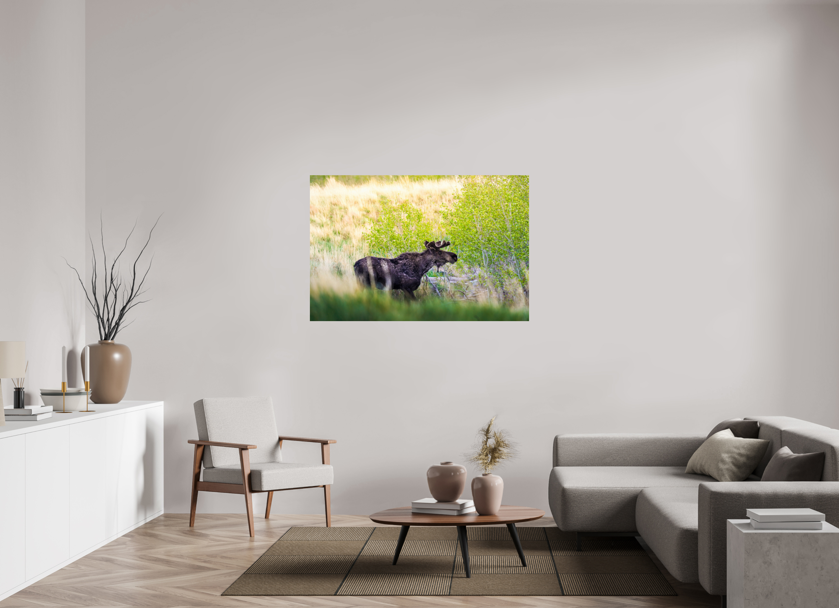 54 x 36″, METAL “Peek A Boo” Moose