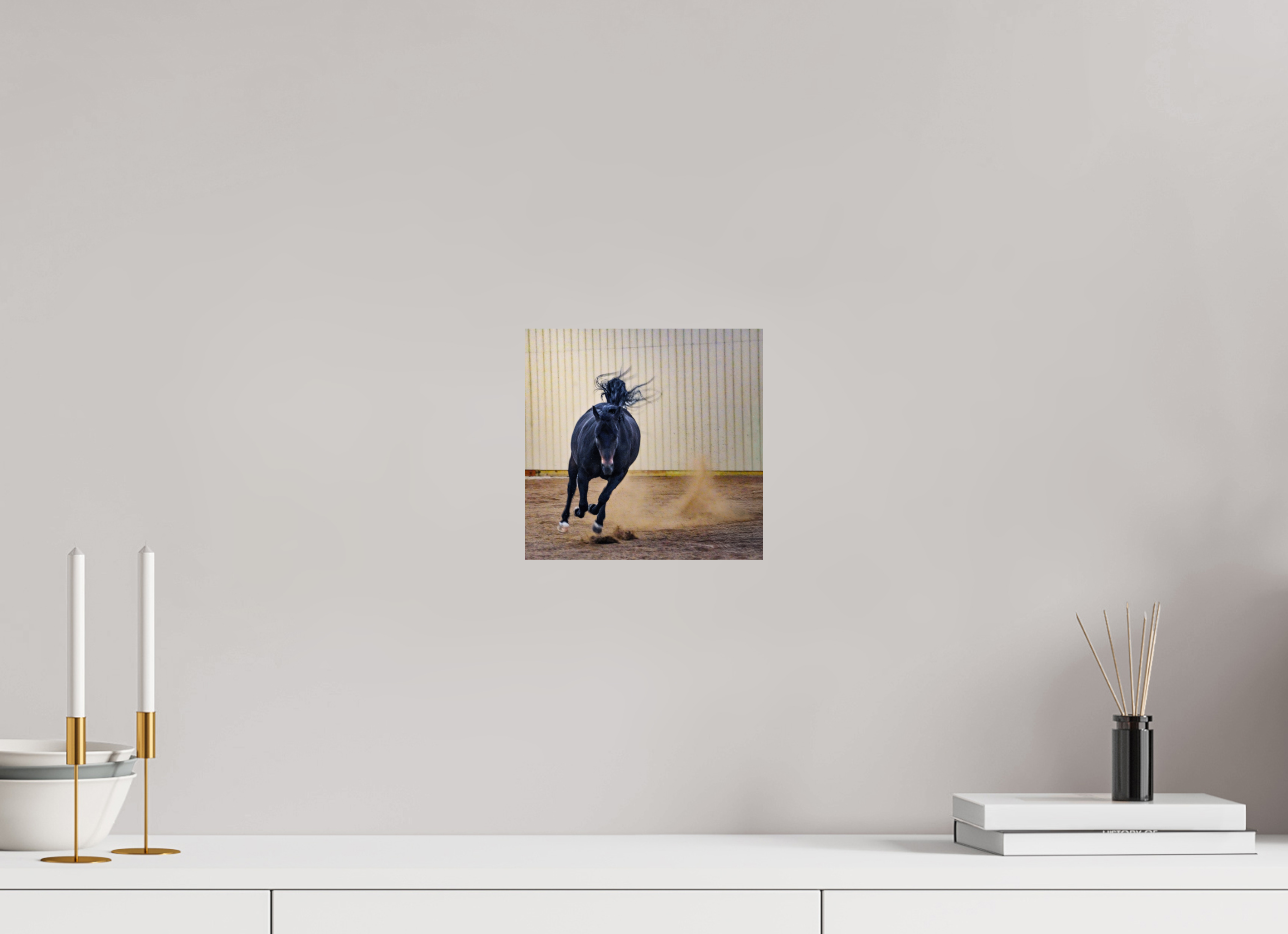 8.2 x 8″, METAL Bella Kicking Up Dust