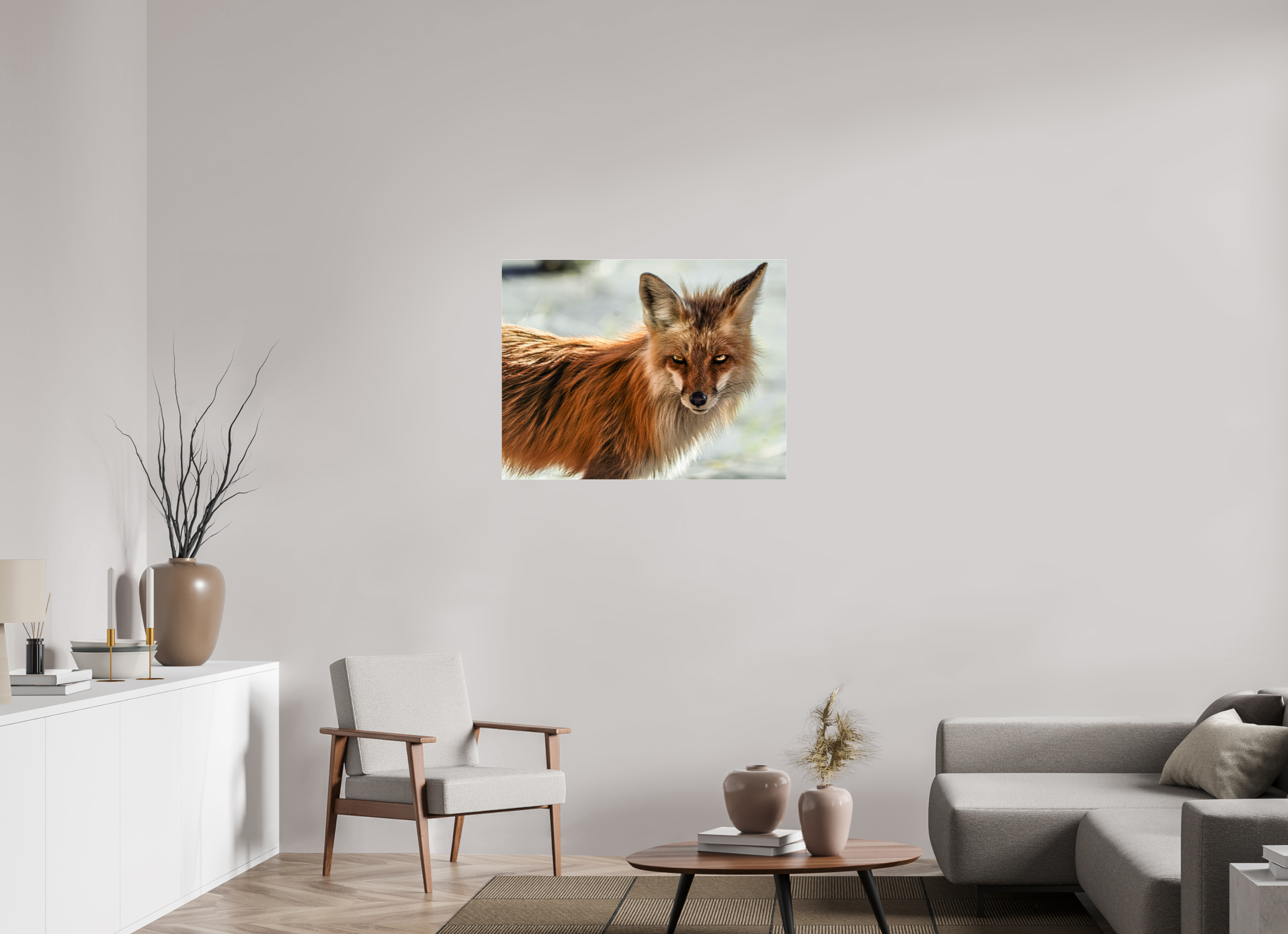 36.2 x 28″, ACRYLIC Haunting Fox