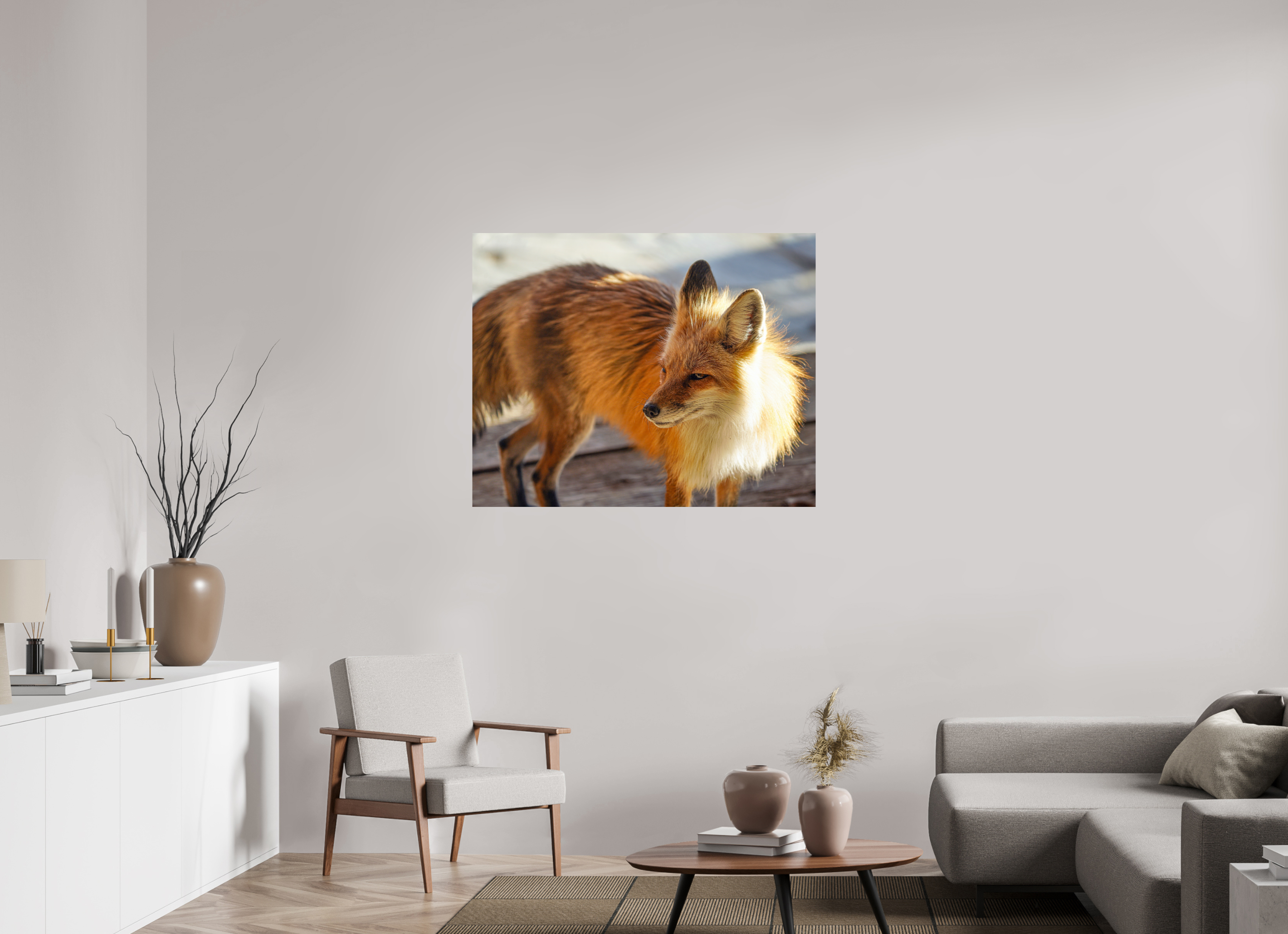 43.9 x 35″, PHOTO PAPER Fox