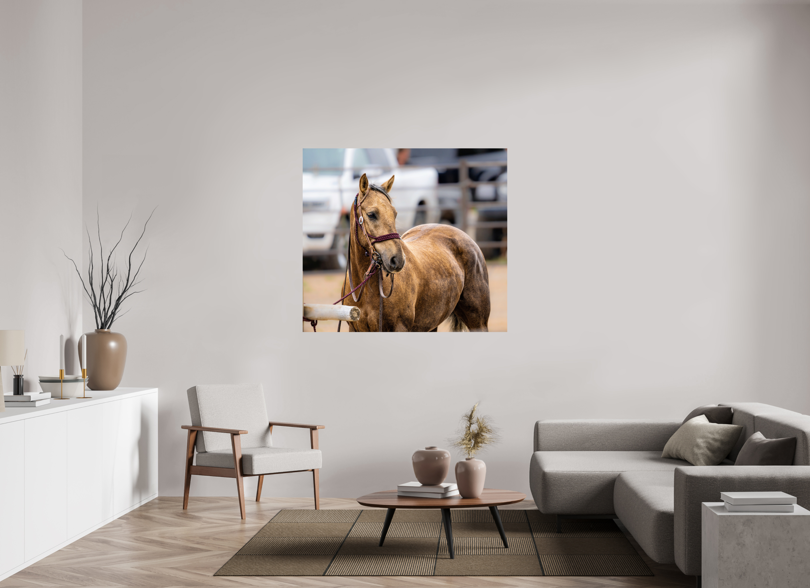 52.4 x 47″, PHOTO PAPER Pack Horse Portrait 3