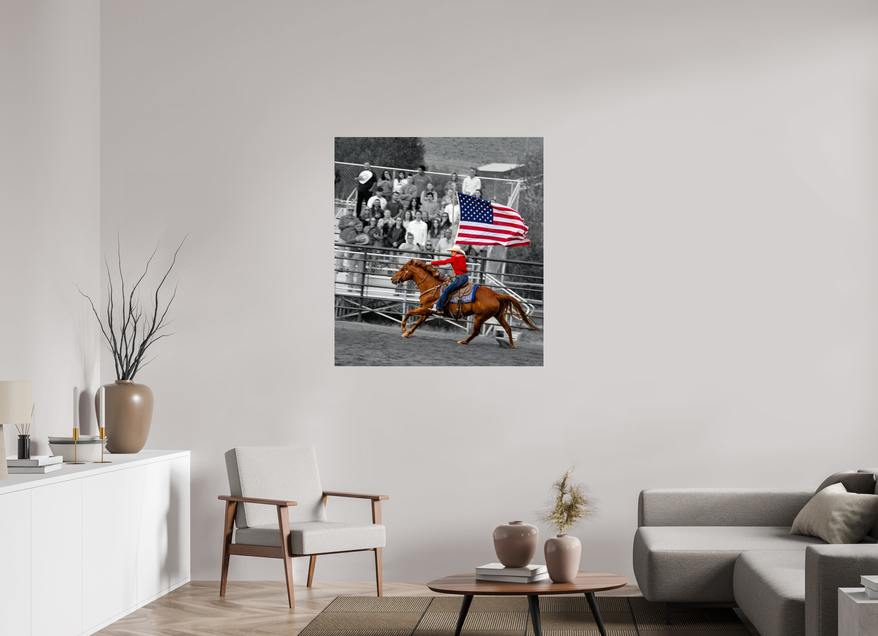 39 x 42.8″, METAL America 250 Flag Rider 1