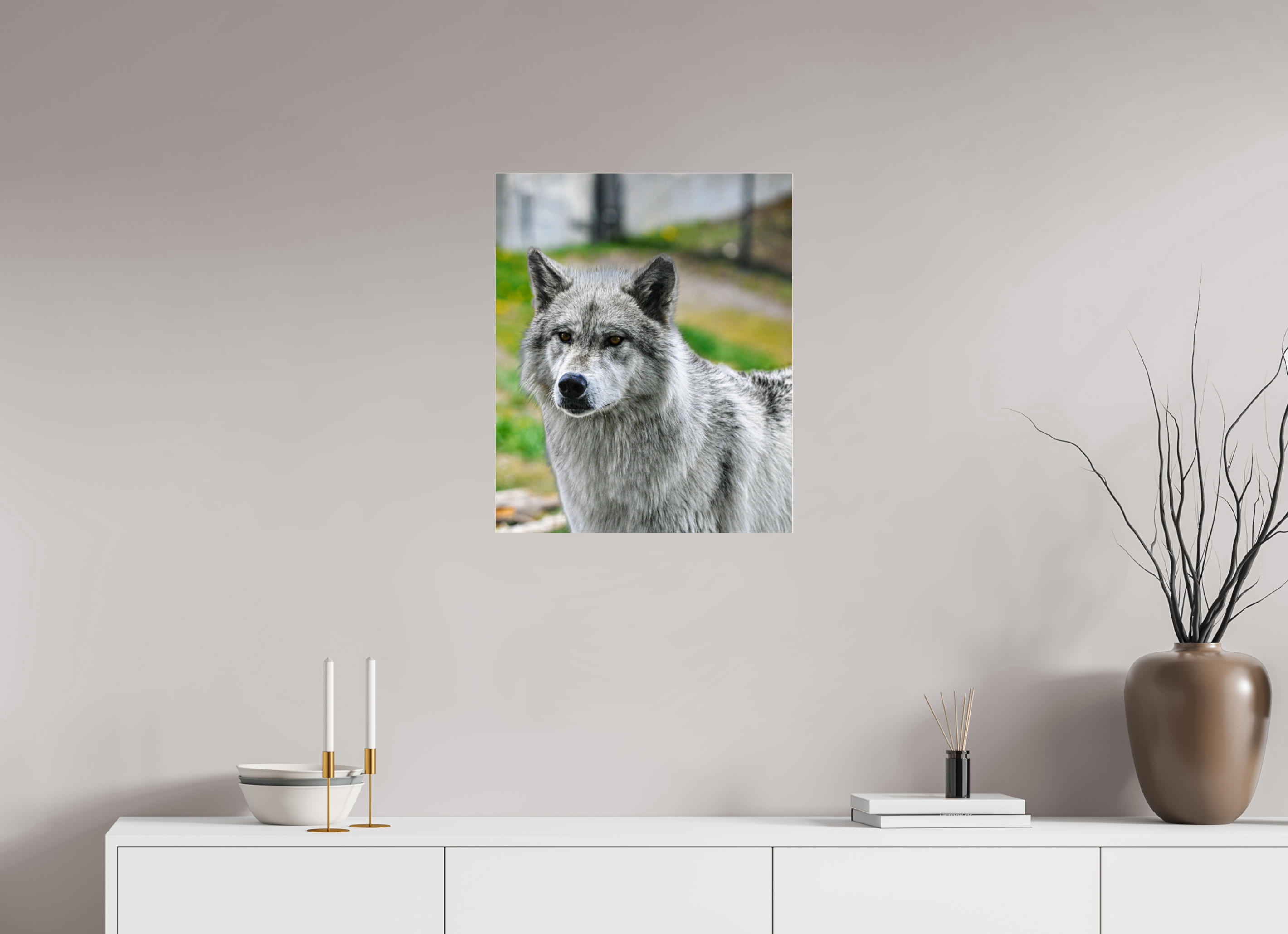 20 x 24.2″, ACRYLIC Wolf Portrait