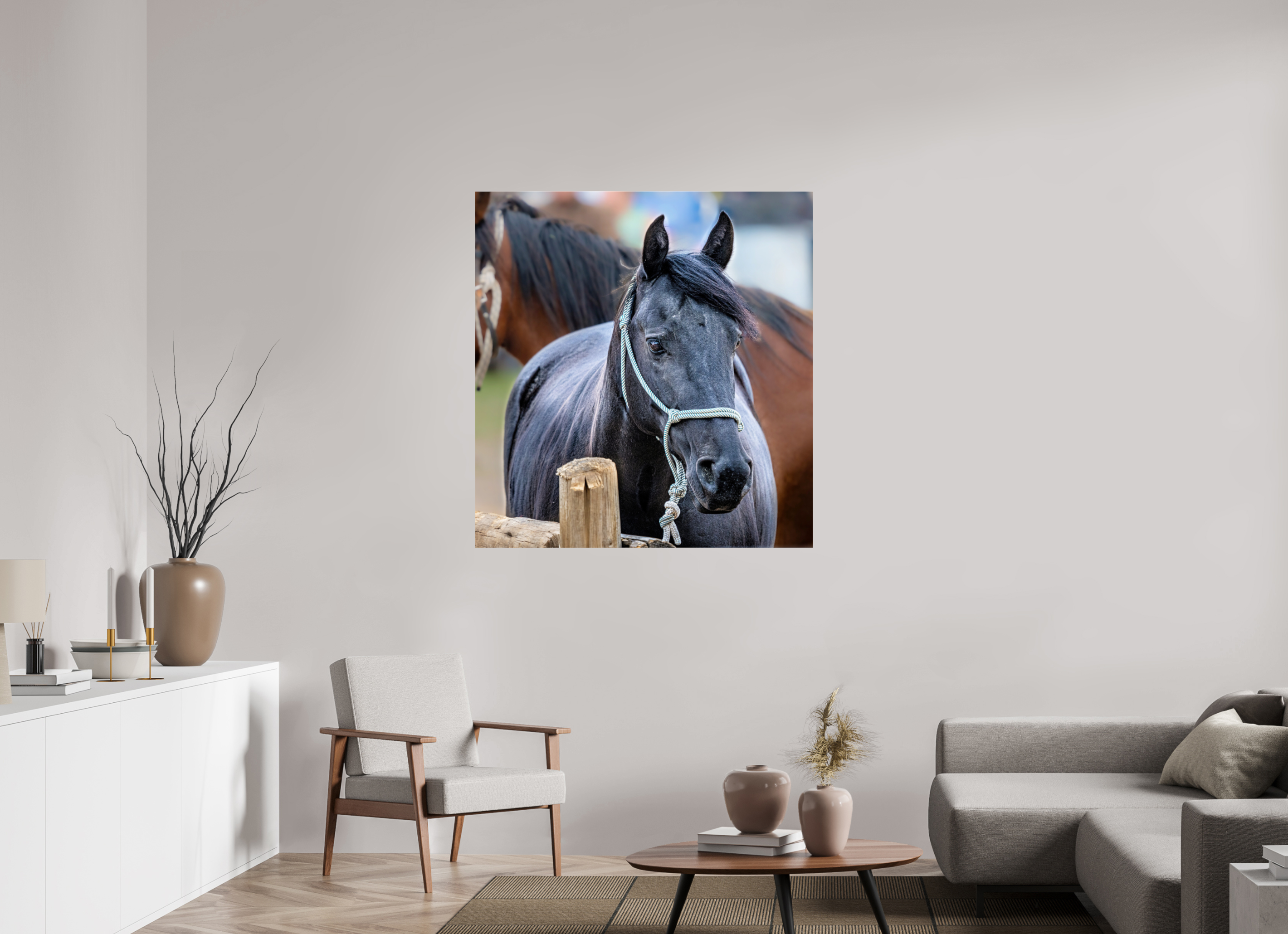 43 x 45.4″, ACRYLIC Pack Horse Portrait 8 Web Exclusive