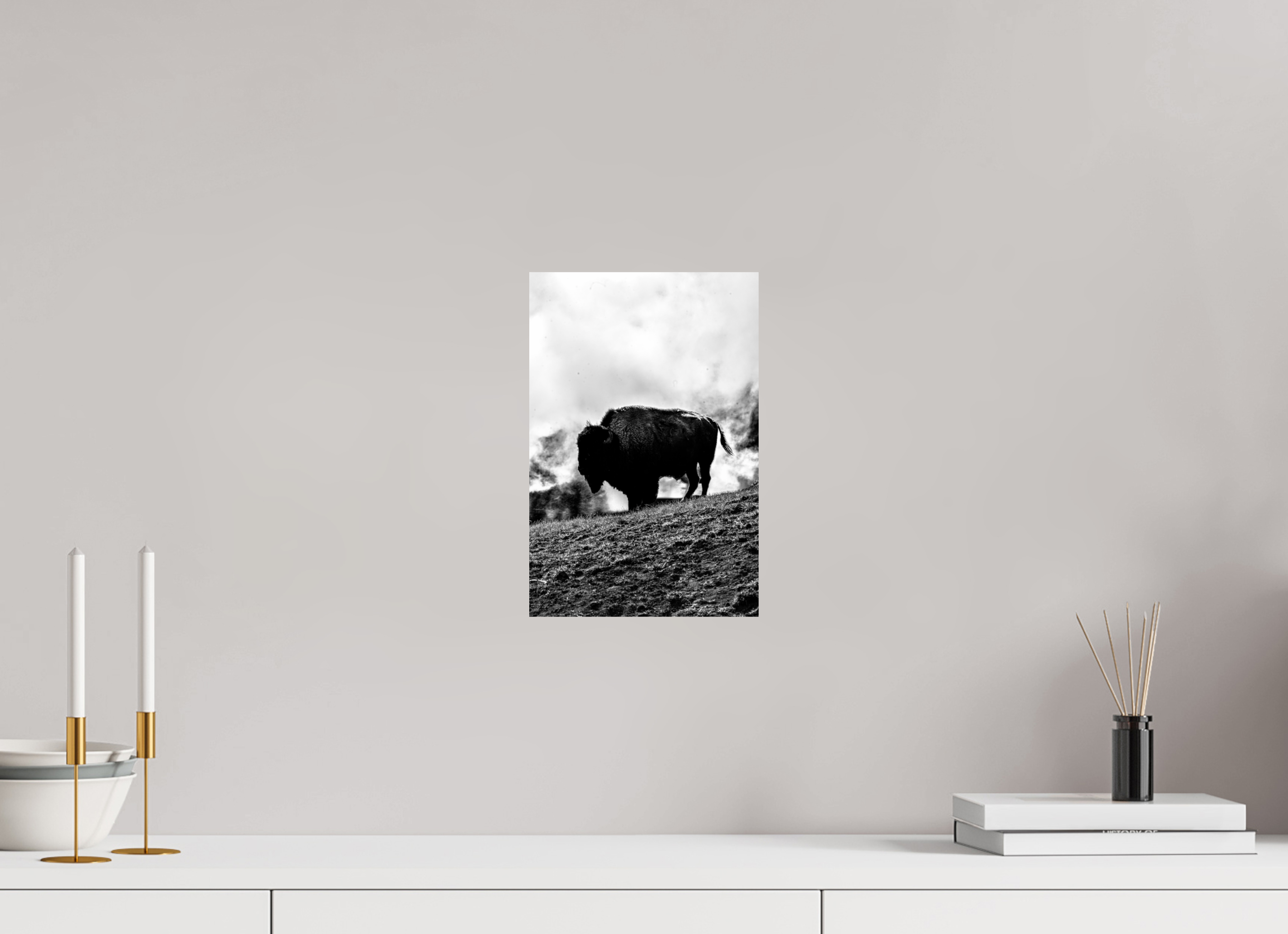 8 x 12″, PHOTO PAPER Monochrome Bison