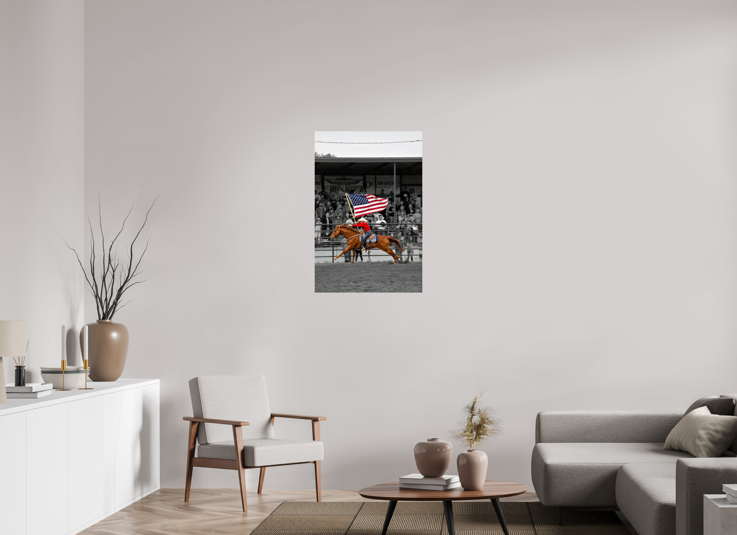 24 x 36″, PHOTO PAPER America 250 Flag Rider 12
