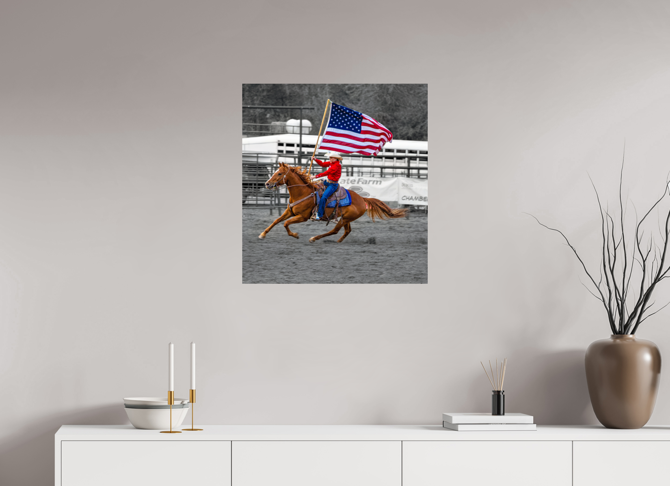 24 x 25.9″, METAL America 250 Flag Rider 14