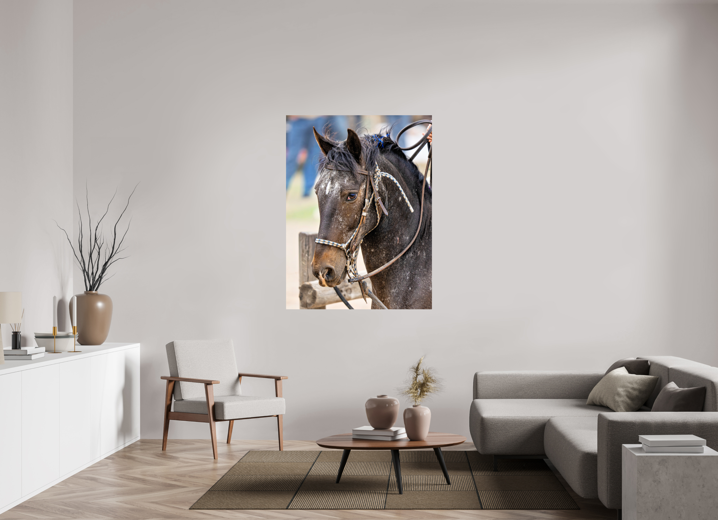 42 x 56″, METAL Pack Horse Portrait 1