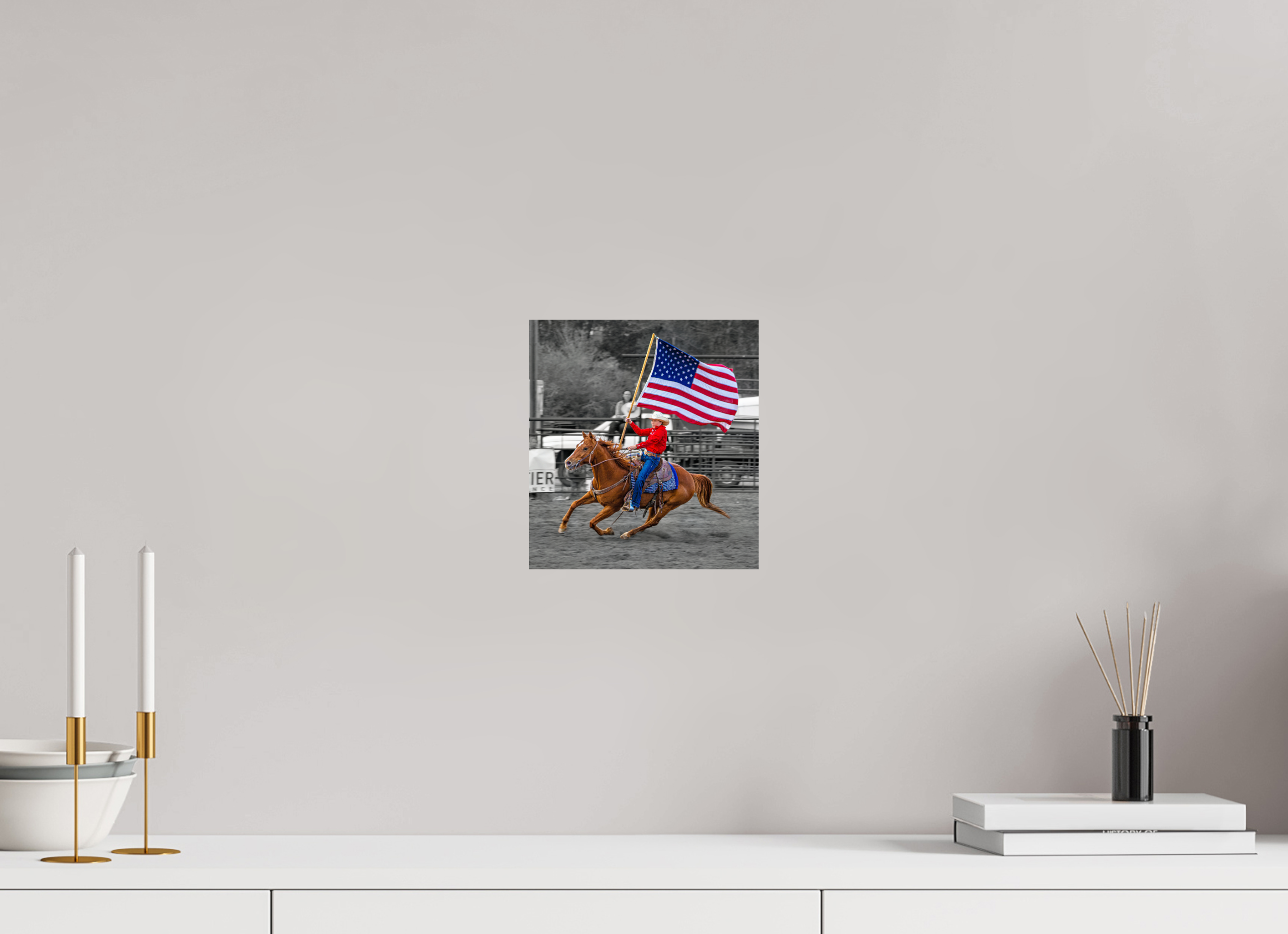 8 x 8.7″, PHOTO PAPER America 250 Flag Rider 17
