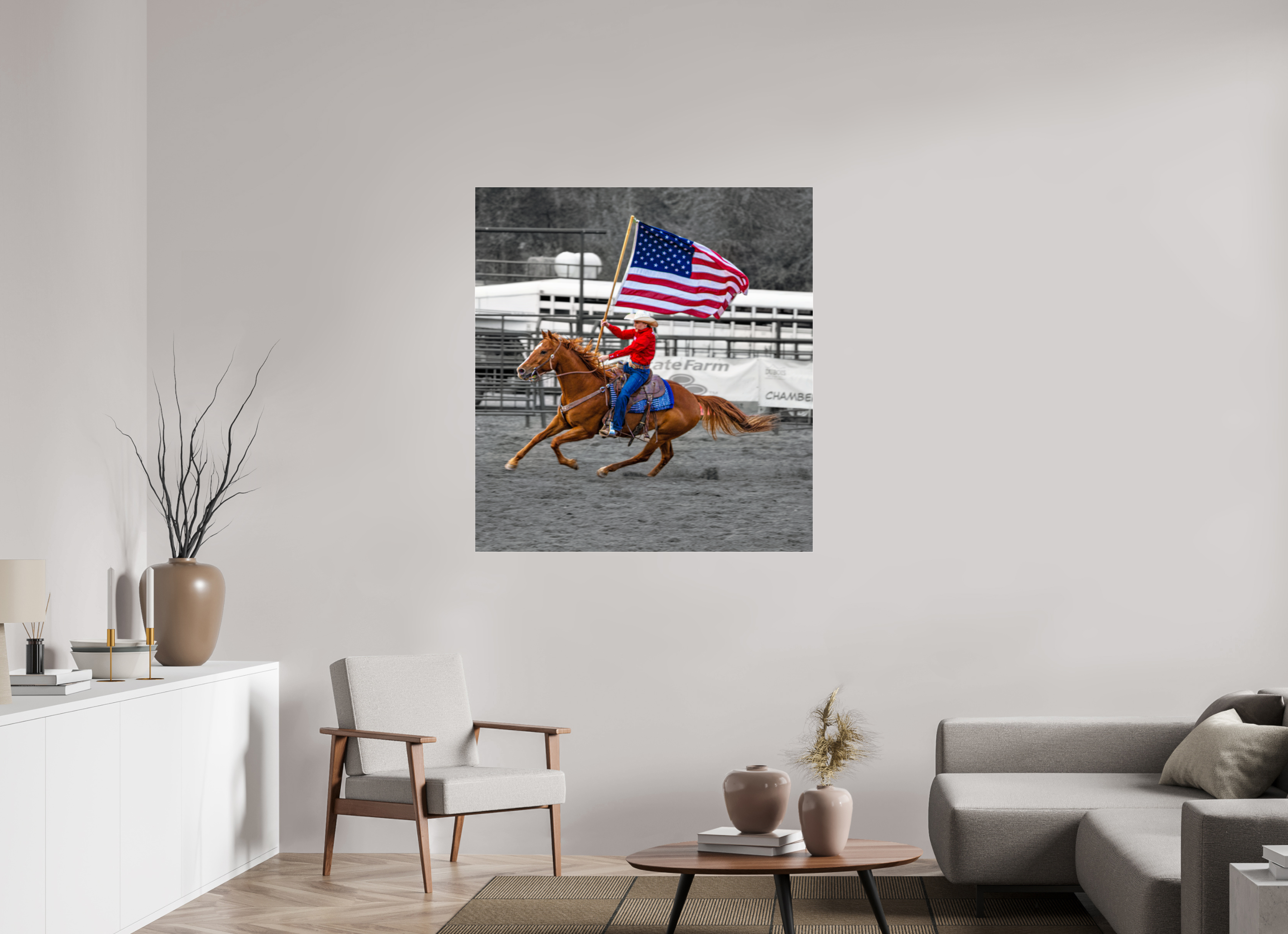43 x 46.4″, ACRYLIC America 250 Flag Rider 14