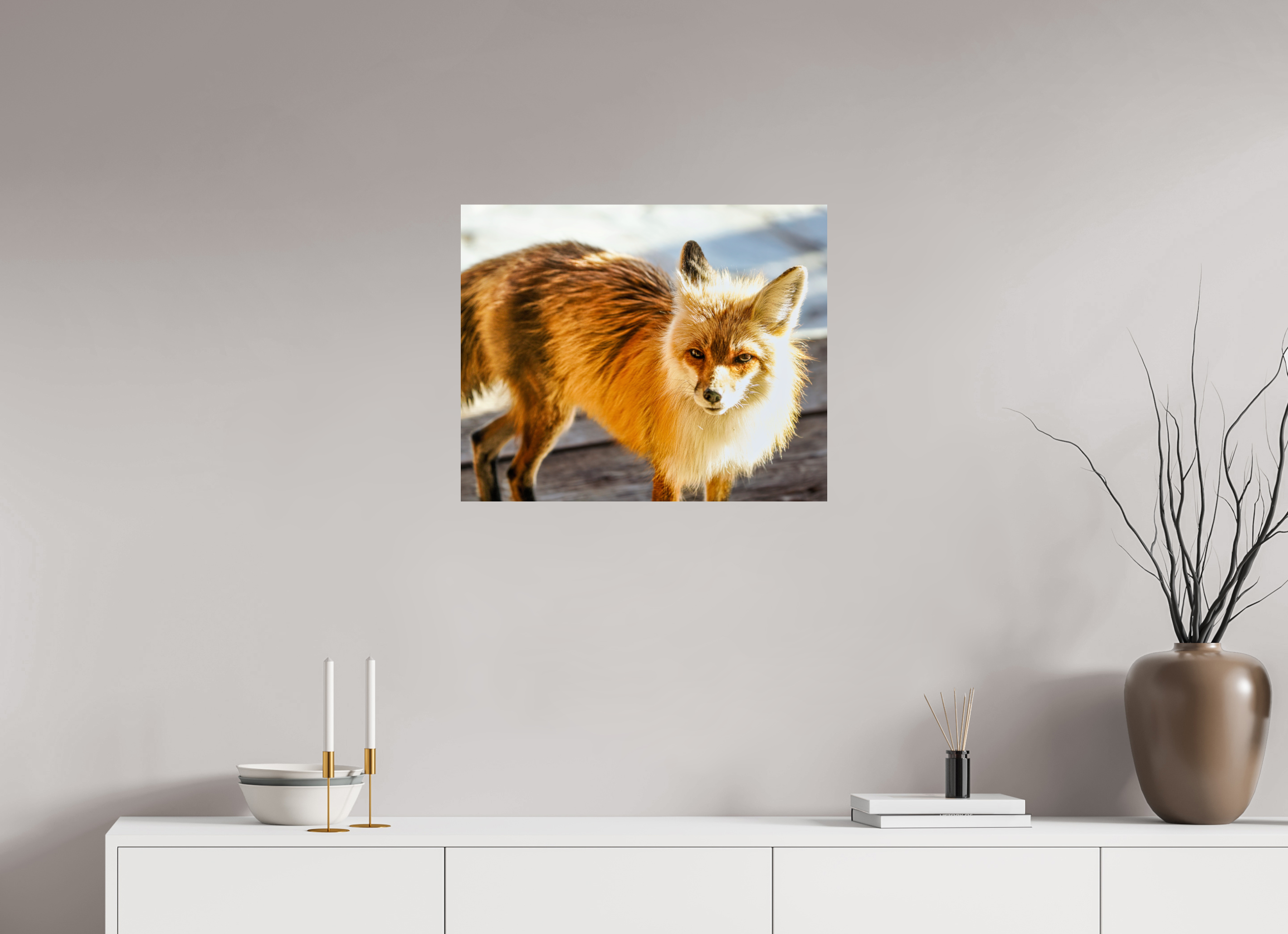 24.7 x 20″, METAL Fox