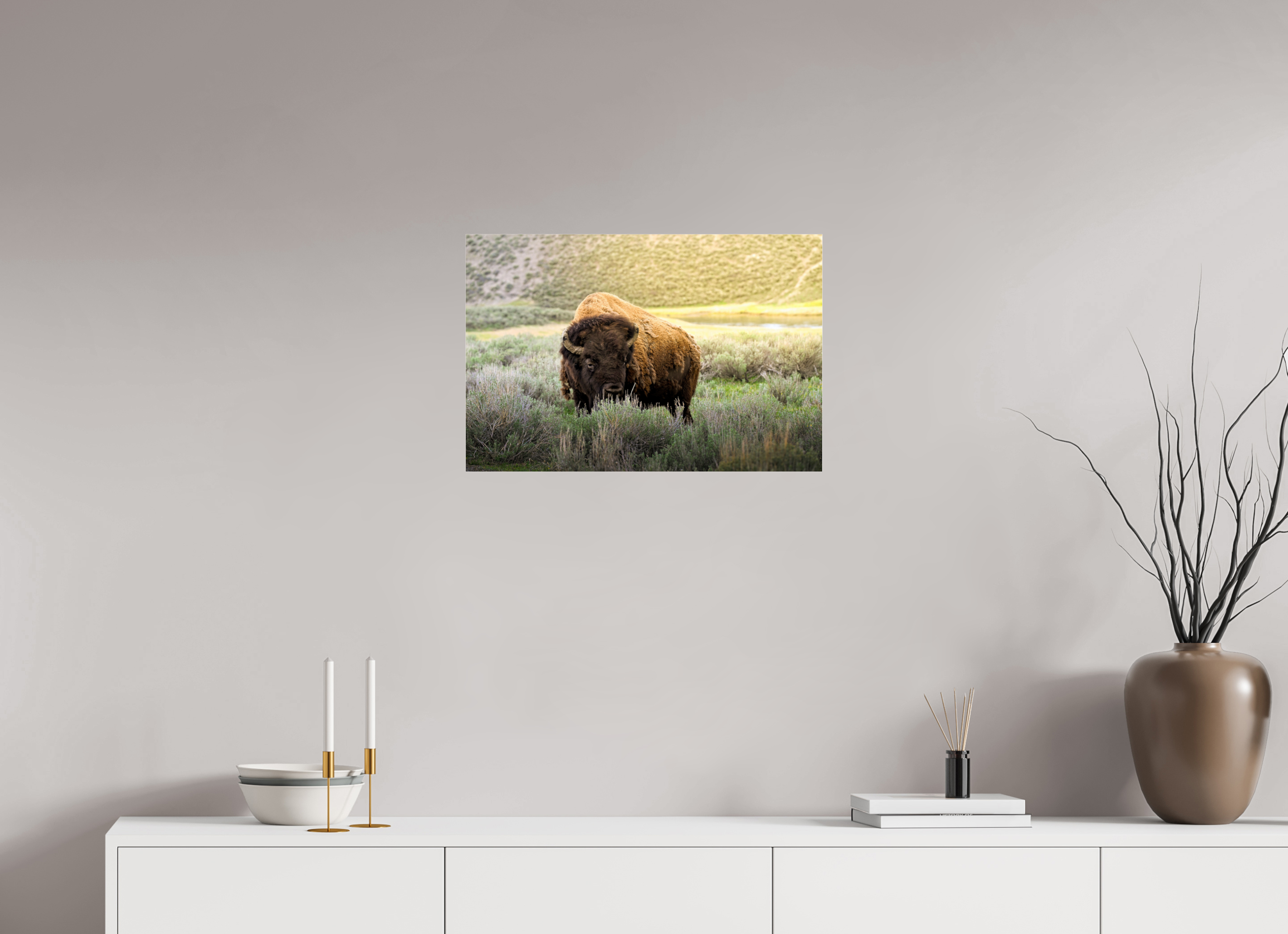 24 x 16″, ACRYLIC Bison