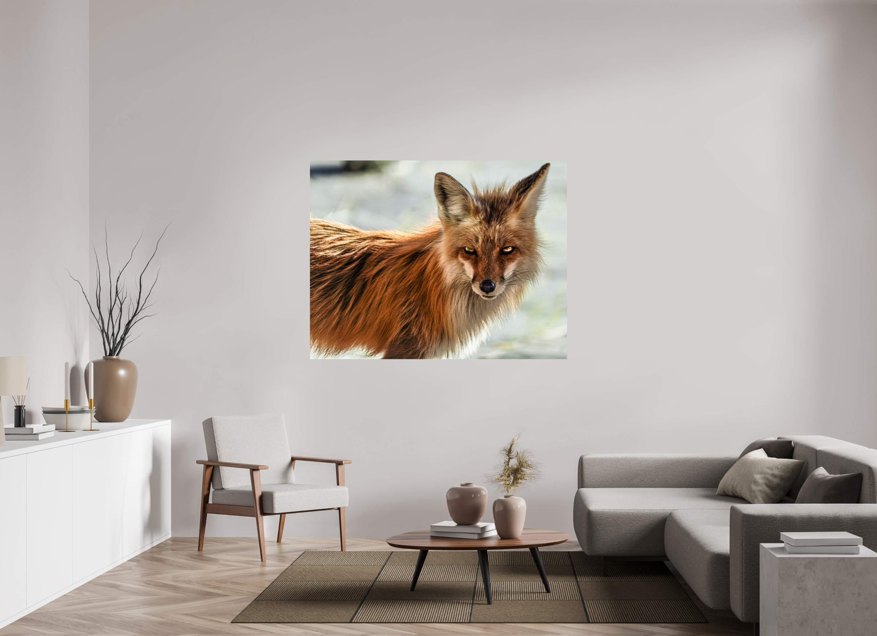 60.8 x 47″, PHOTO PAPER Haunting Fox