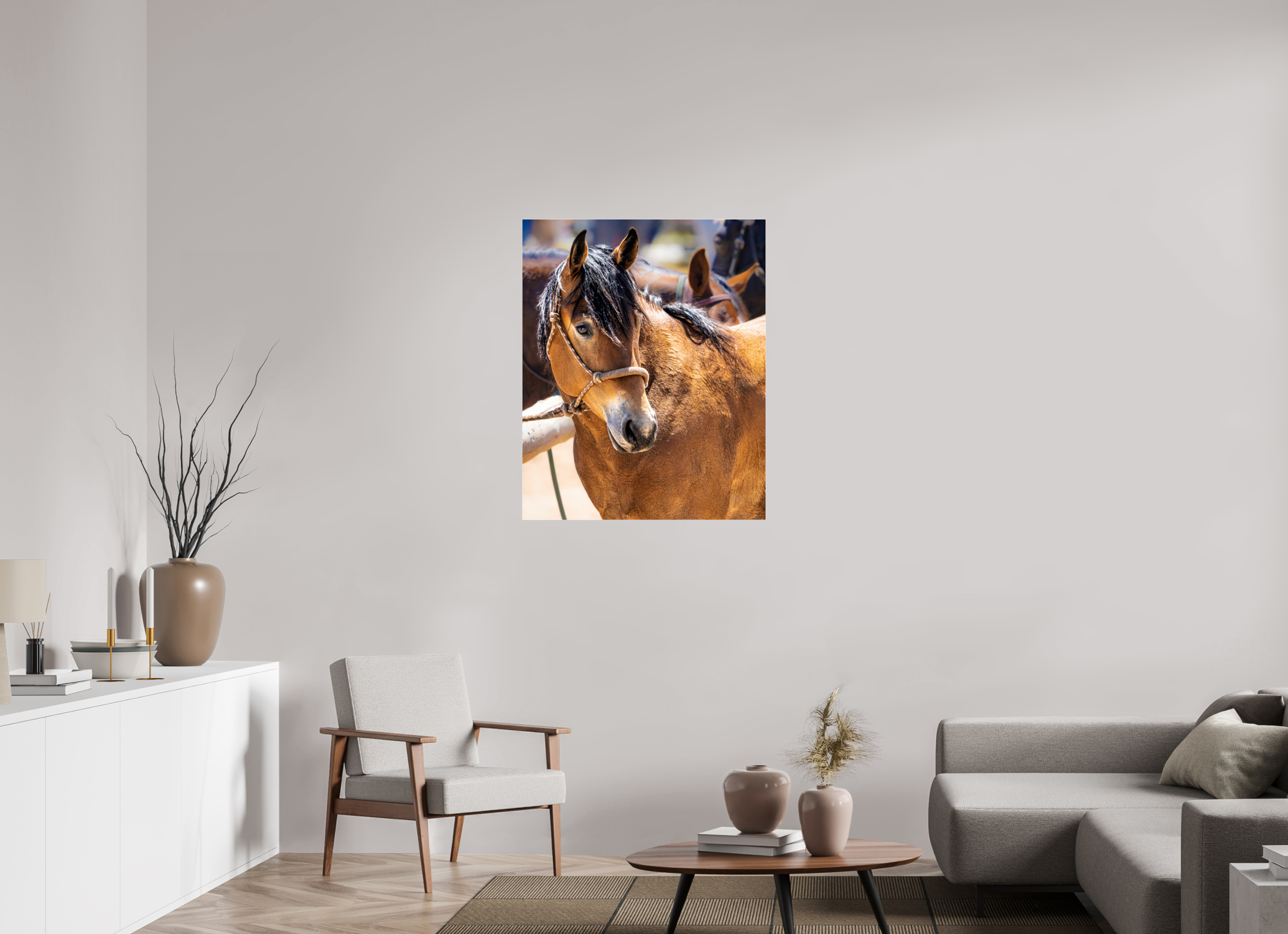 31 x 38.3″, ACRYLIC Pack Horse Portrait 5