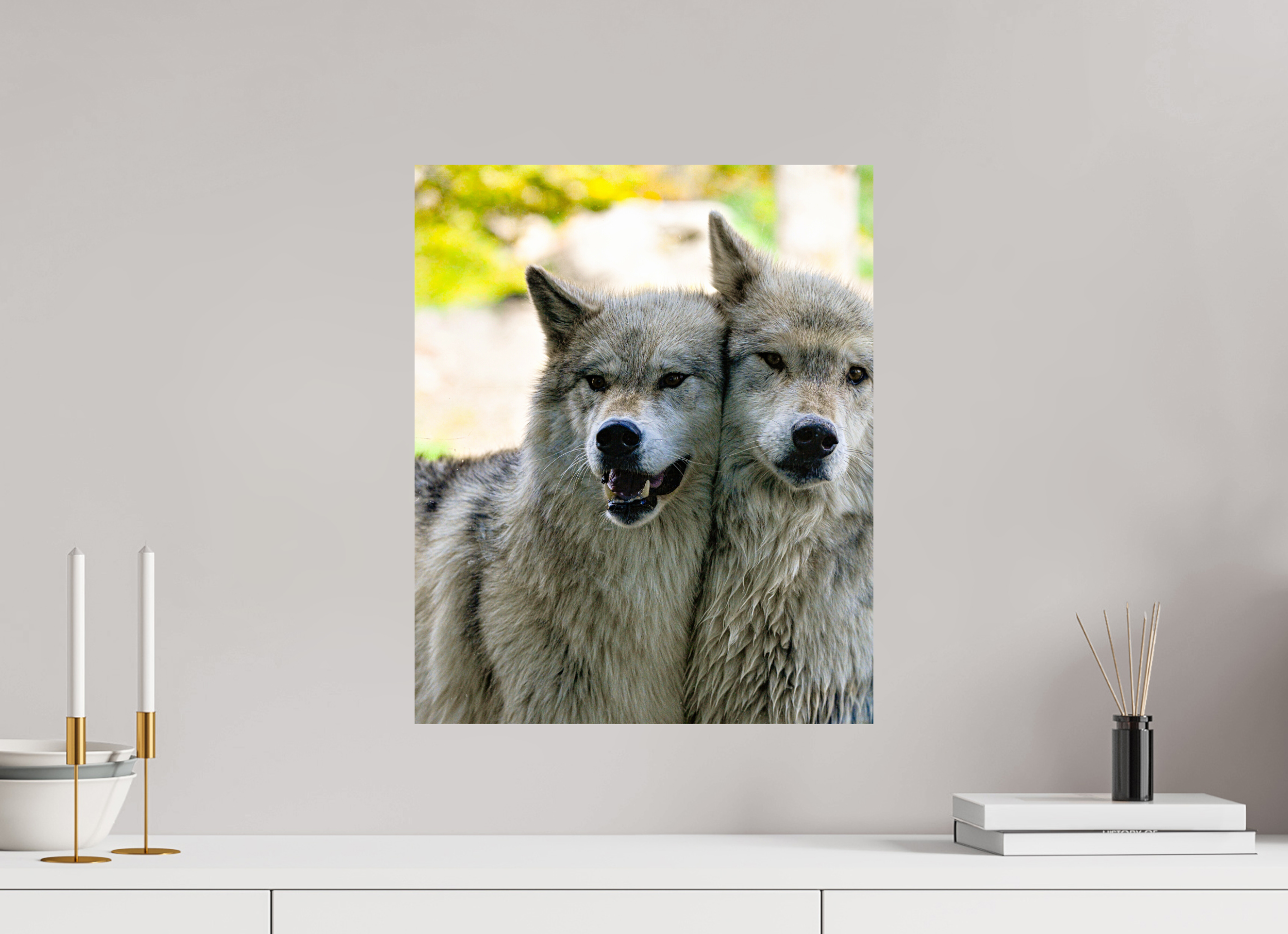 16 x 19.5″, PHOTO PAPER Wolf Friends