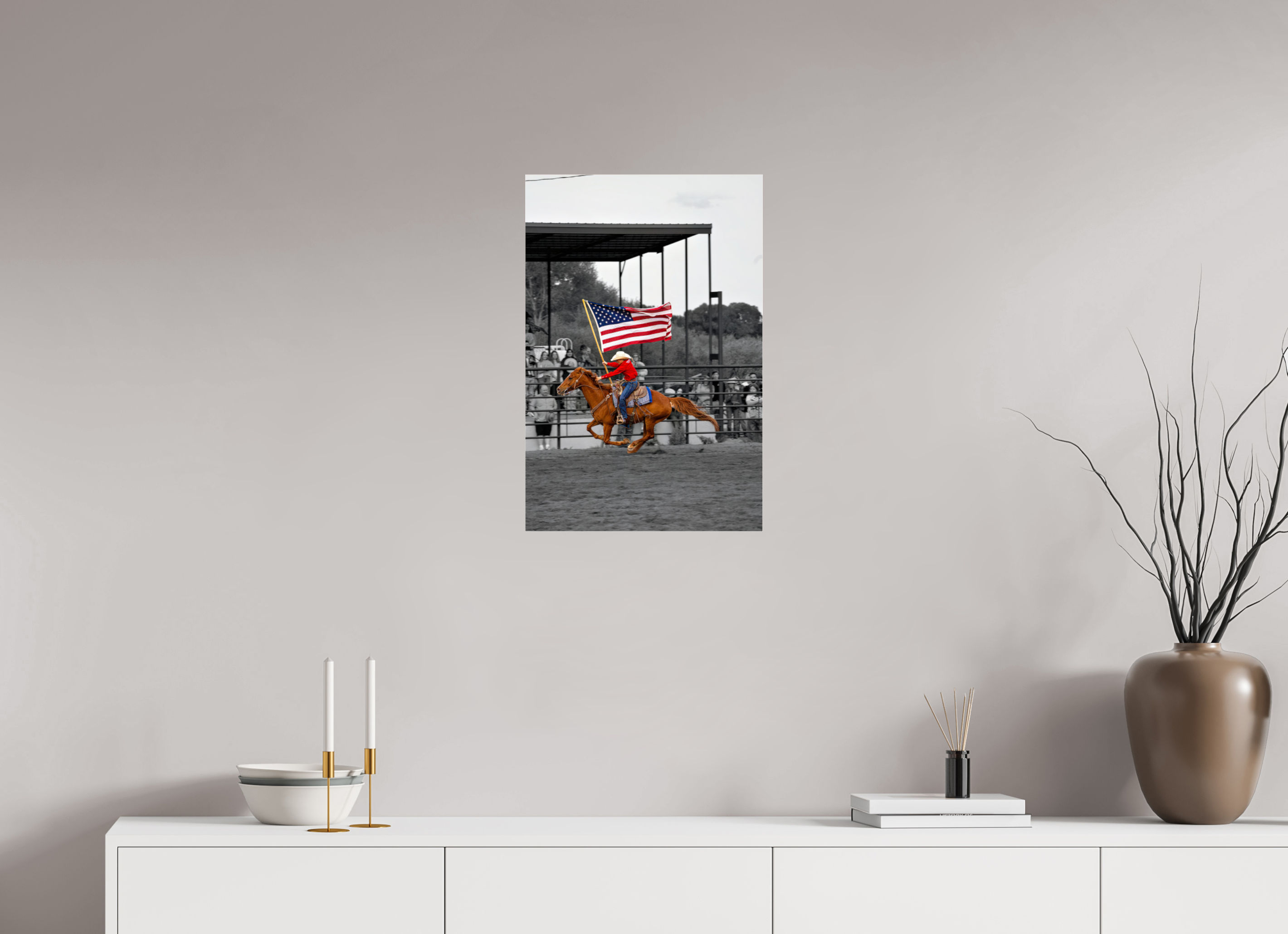 16 x 24″, ACRYLIC America 250 Flag Rider 8