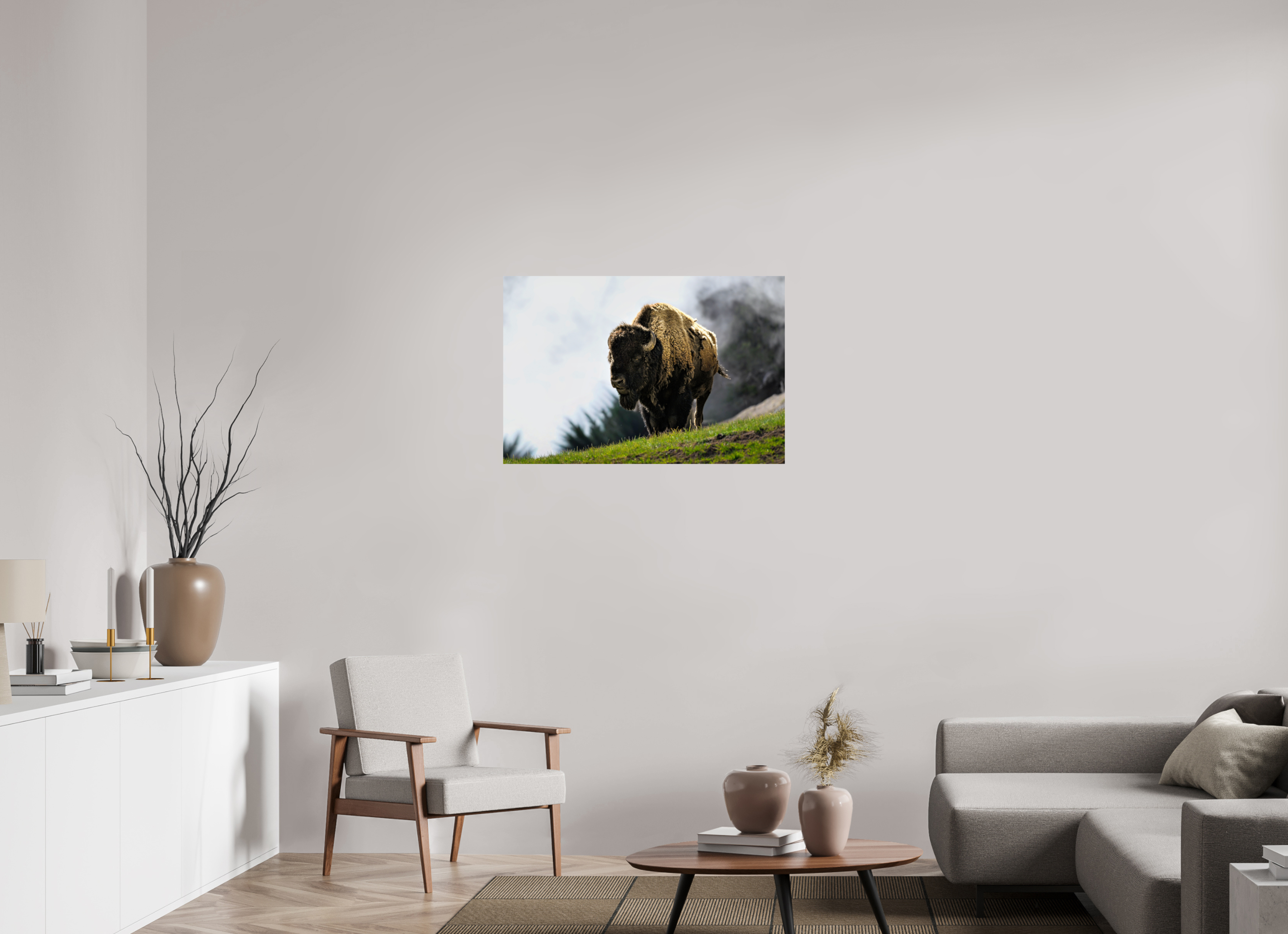 36 x 24″, PHOTO PAPER Bison